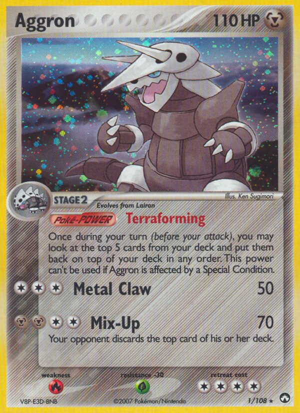 Rare holo ex16-1 – Pokémon Aggron - 1/108 - Rare Holo [ex16-1] [Holo] - Aggron - 1/108 - Rare Holo