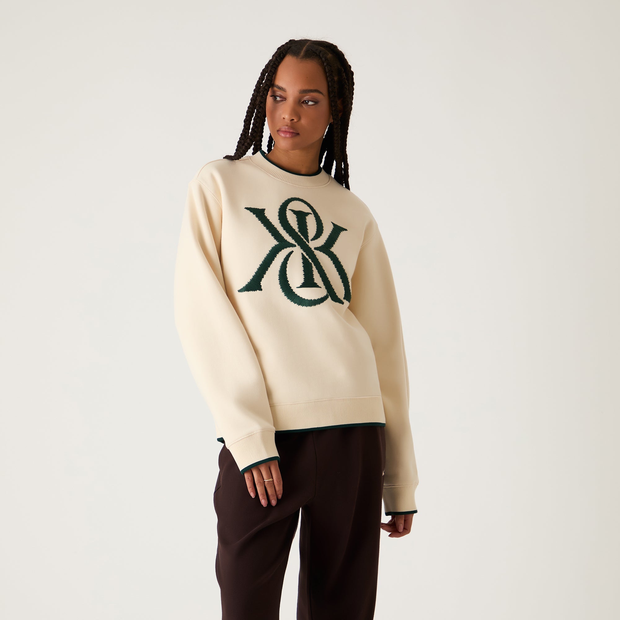 Kith Women Ashwin Magnified Crest Crewneck - Muslin - view 2