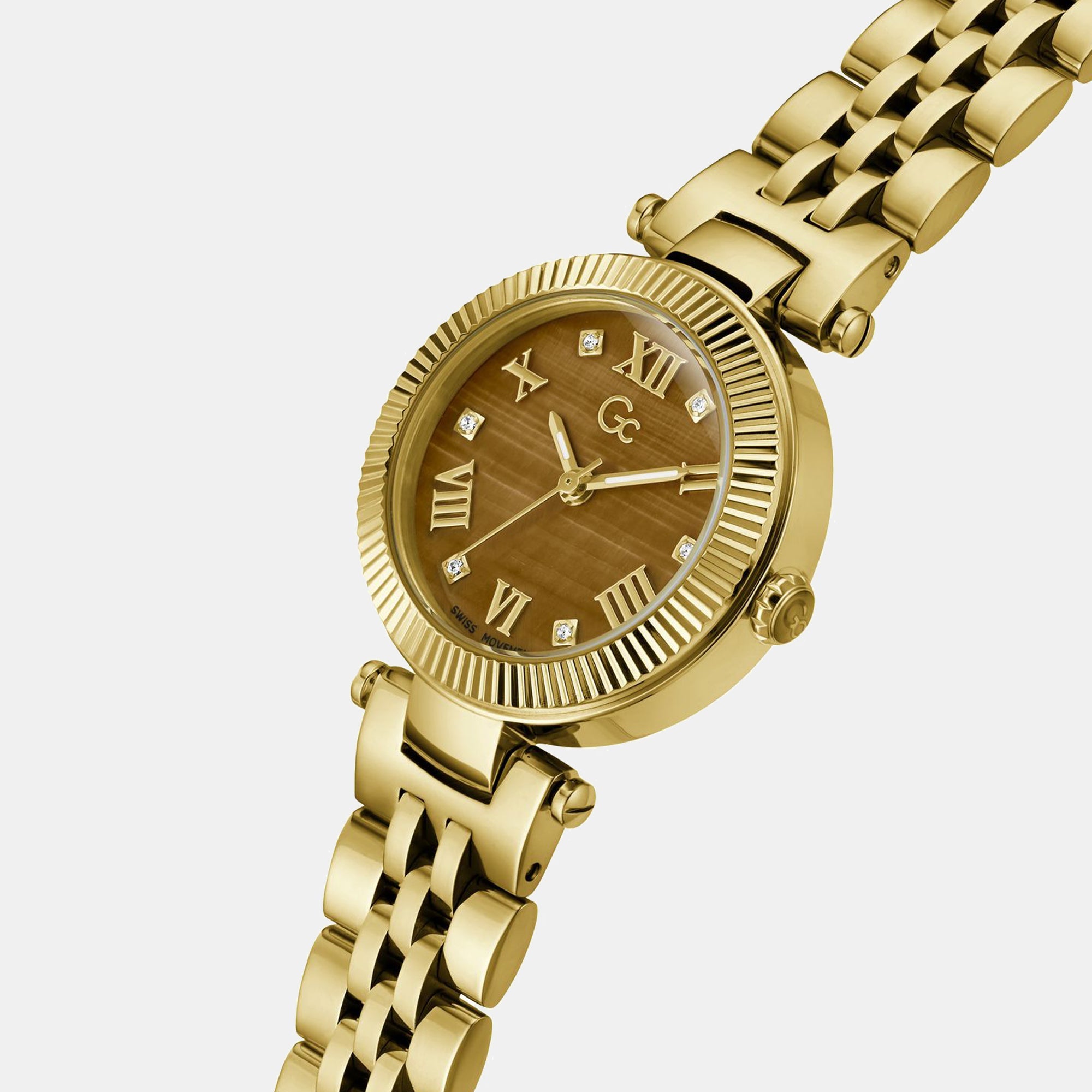 GC Flair Small Women Quartz Brown Dial Analog Stainless Steel Watch Z02005L4MF - view 3
