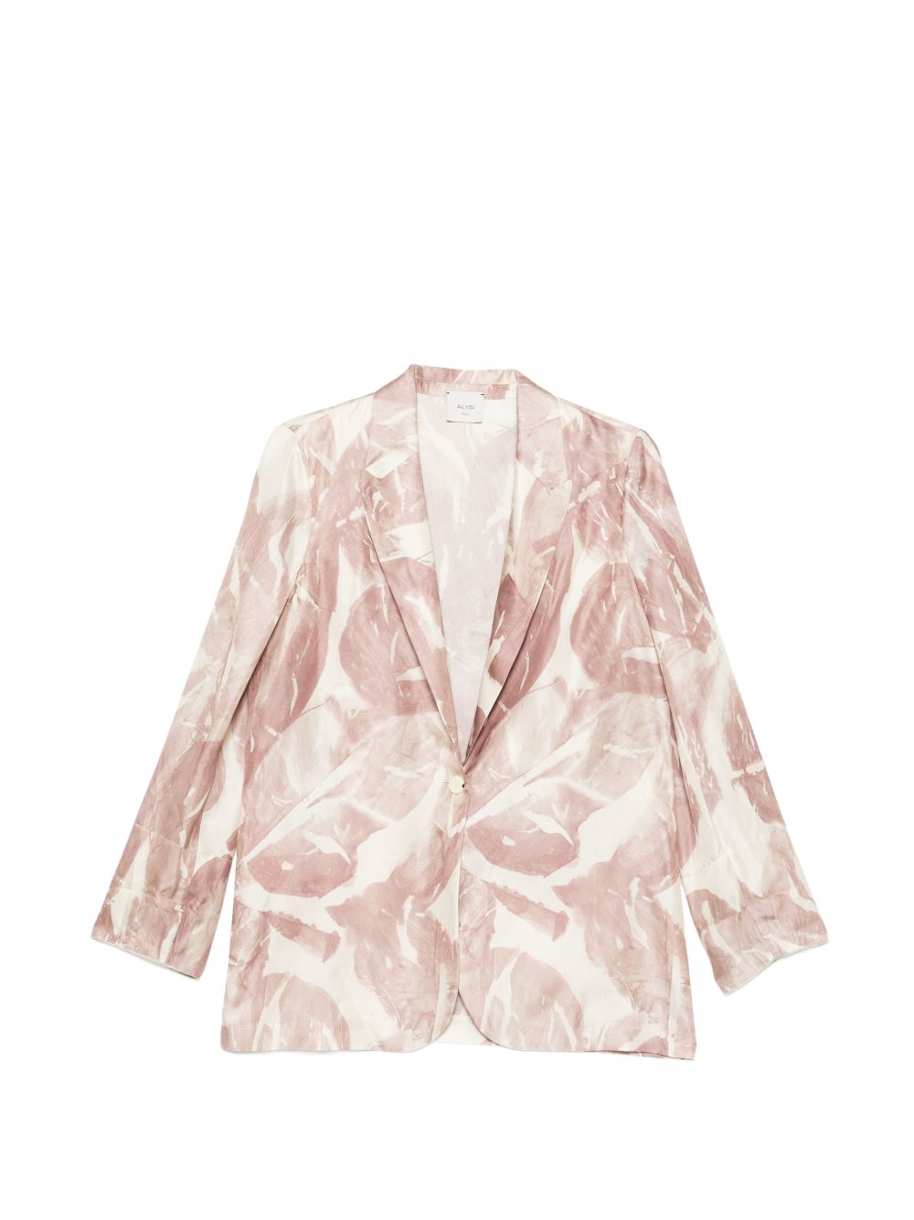Alysi Printed single-breasted jacket – 100% SILK