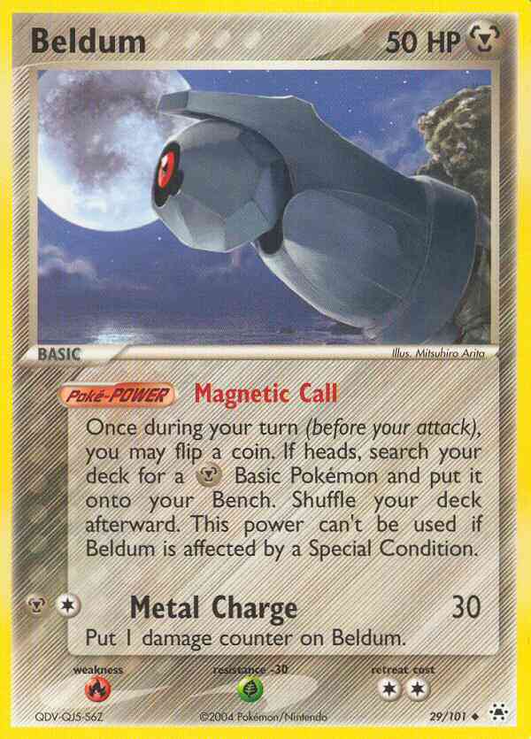 Uncommon ex5-29 non-holo – Pokémon Beldum - 29/101 - Uncommon [ex5-29] [Non-Holo]