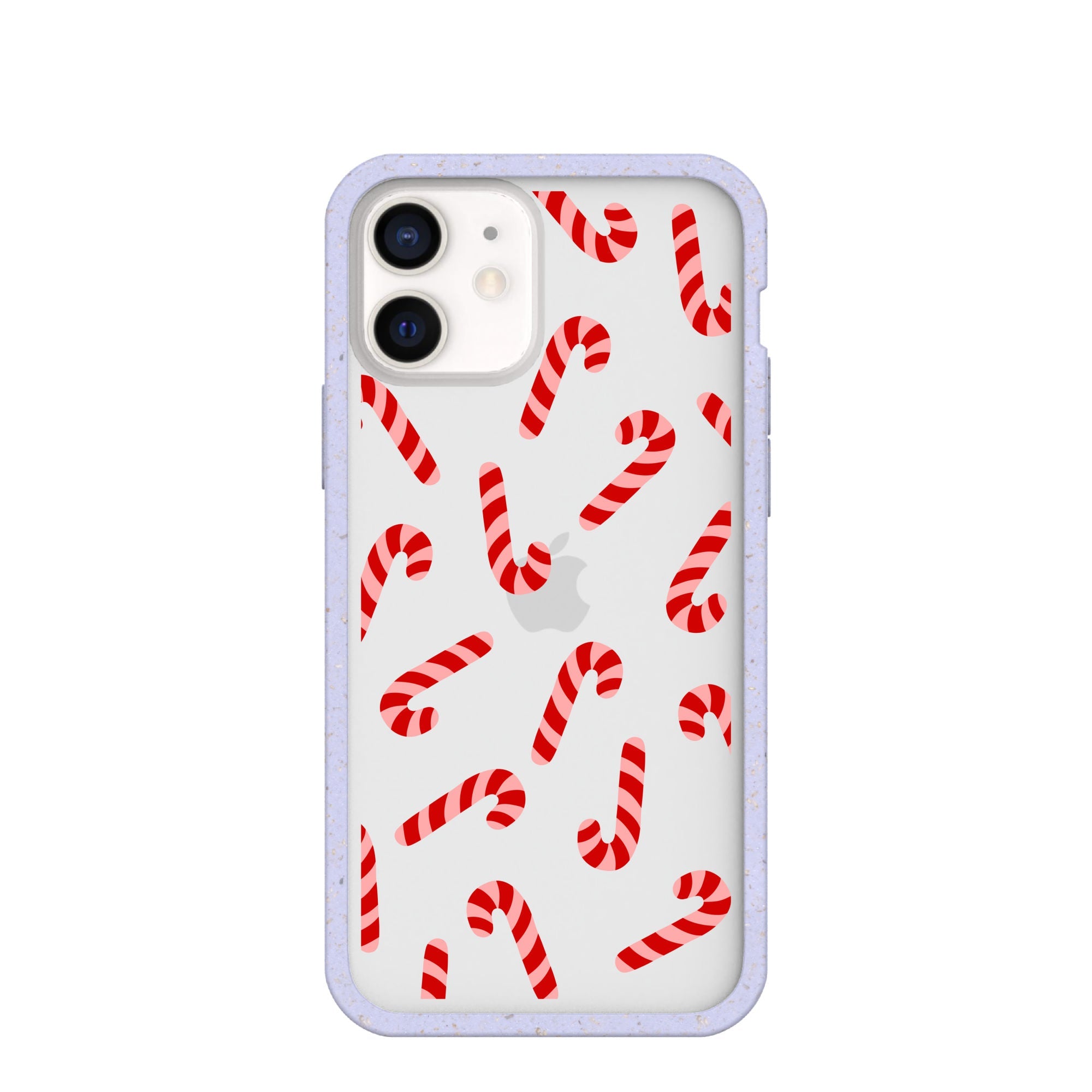 BlackTree Clear Candy Cane Chaos iPhone 12/ iPhone 12 Pro Case With Lavender Ridge