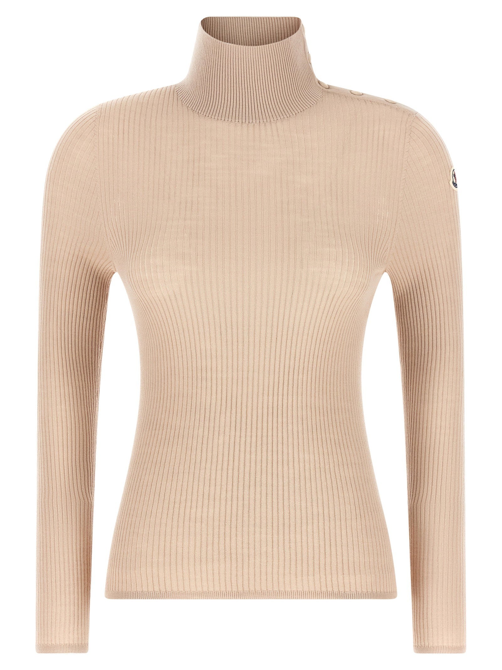 Moncler Textured Wool Turtleneck Sweater – 100% virgin wool