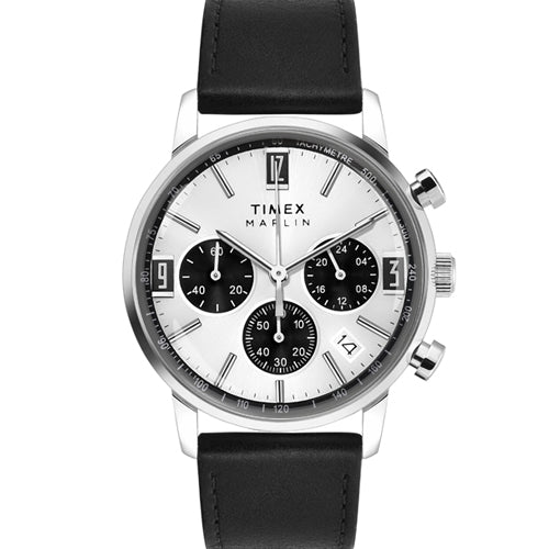 Timex Marlin Silver-Tone Round Dial Analog Men's Watch 42mm TWEG26703