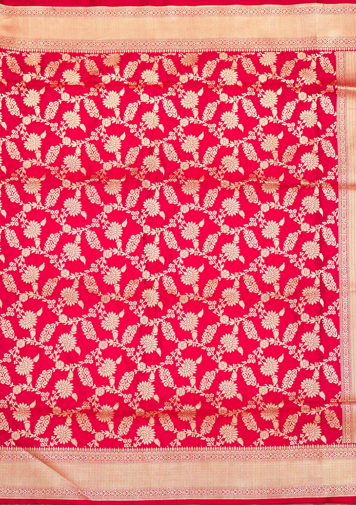 Koskii Red Zariwork Pure Silk Saree – Women's - view 6