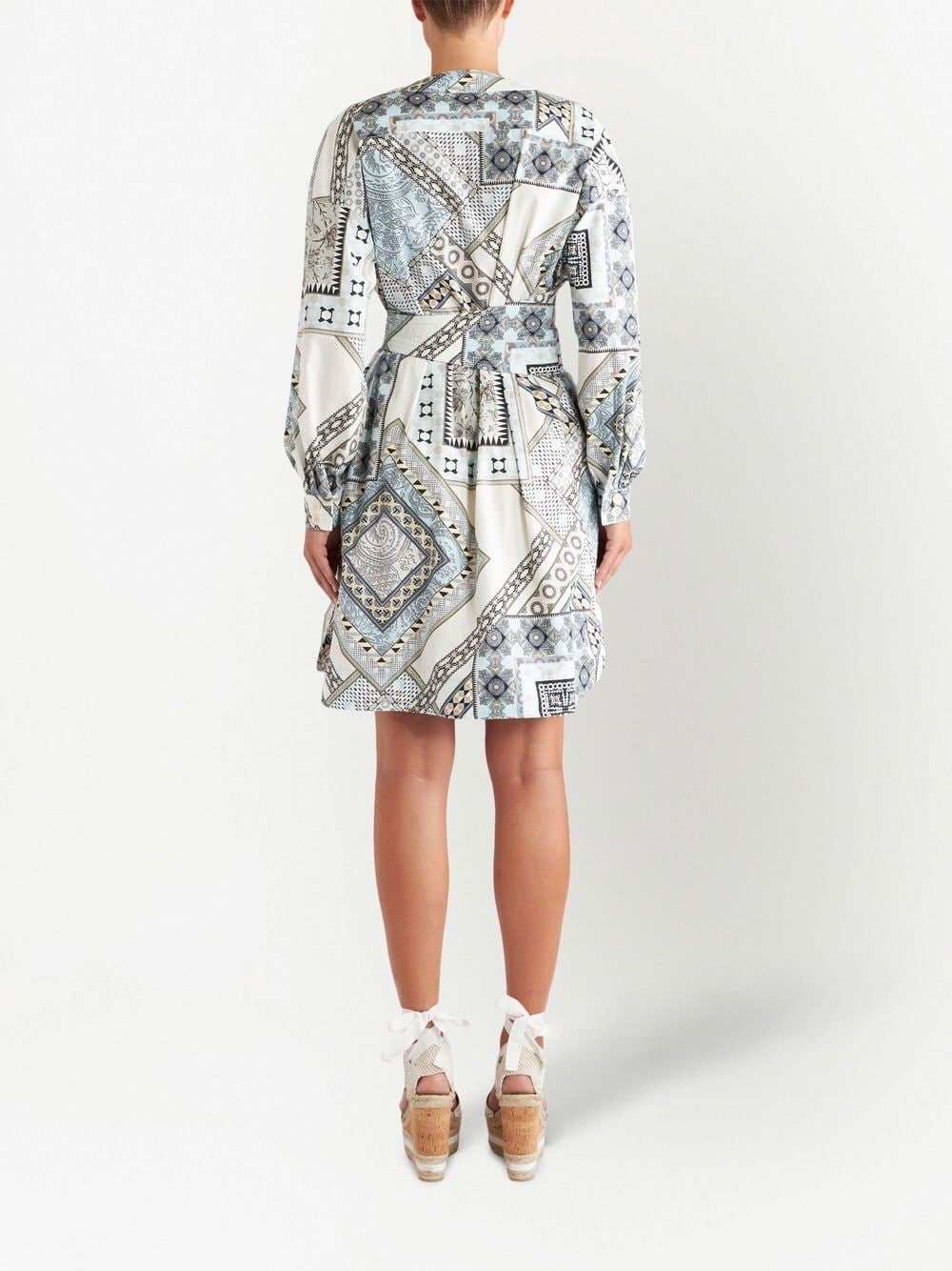Etro Mix-print belted dress – Cotton 100% - view 4