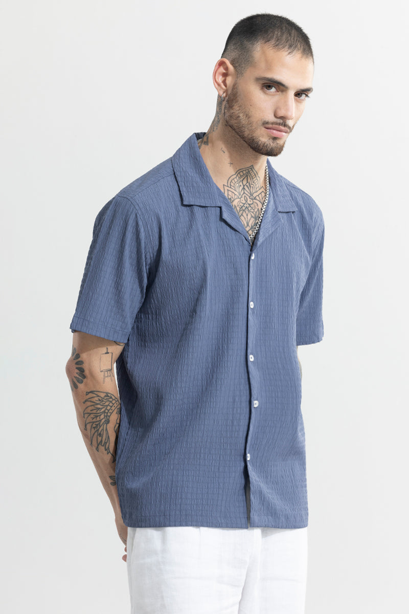 SNITCH Absolute Seer Sucker Liberty Blue Shirt - view 5
