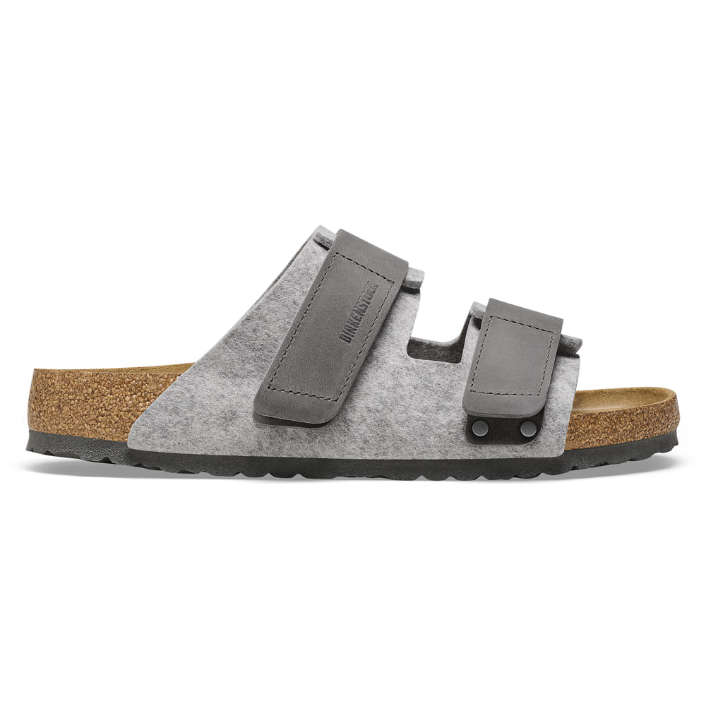 Birkenstock Uji Natural Leather Felt – Gray Gray/Light Gray - view 4