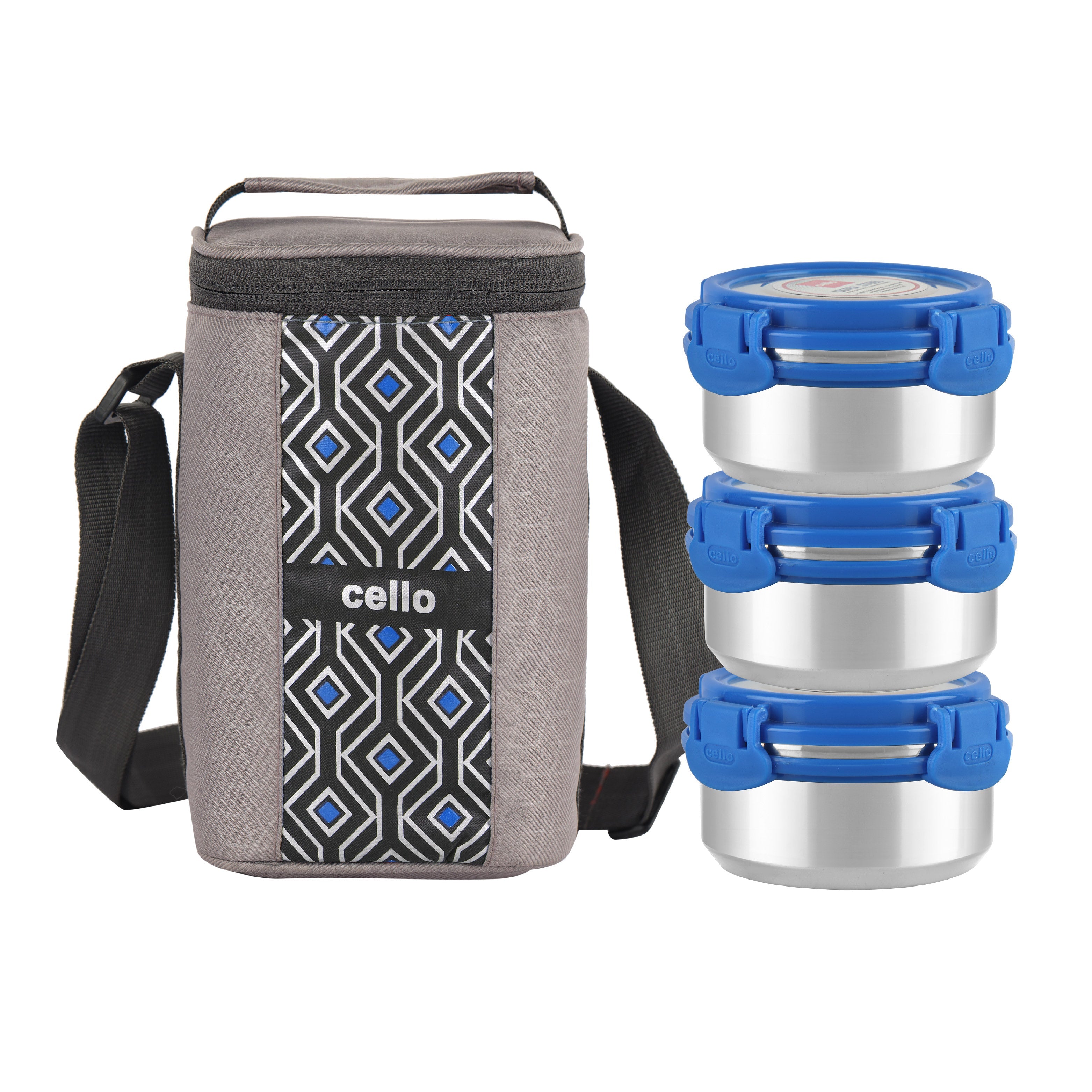Cello MF Ultra Stainless Steel Lunch Box with Jacket, Set of 3 - view 4