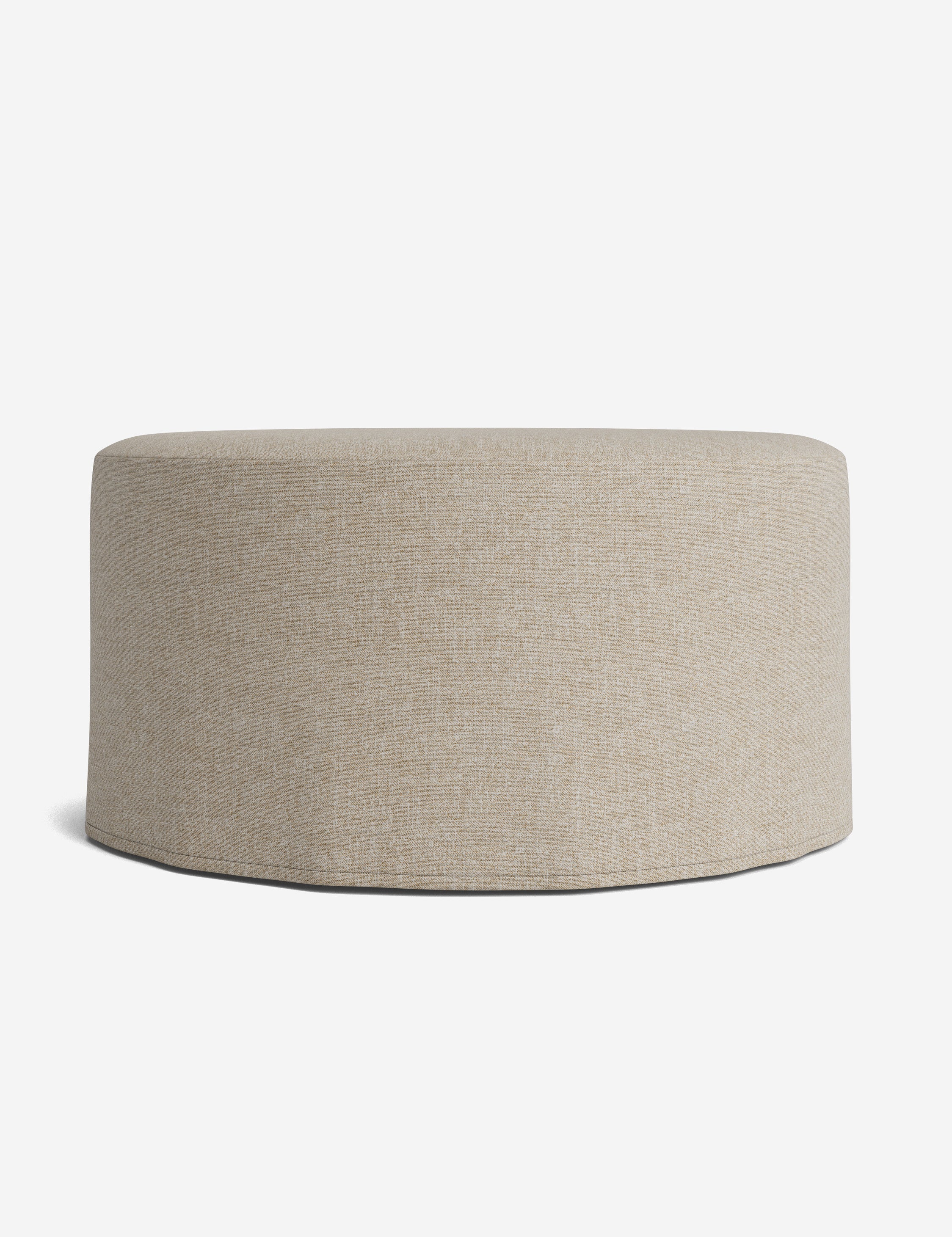 Lulu and Georgia Portola Slipcover Round Ottoman - view 12