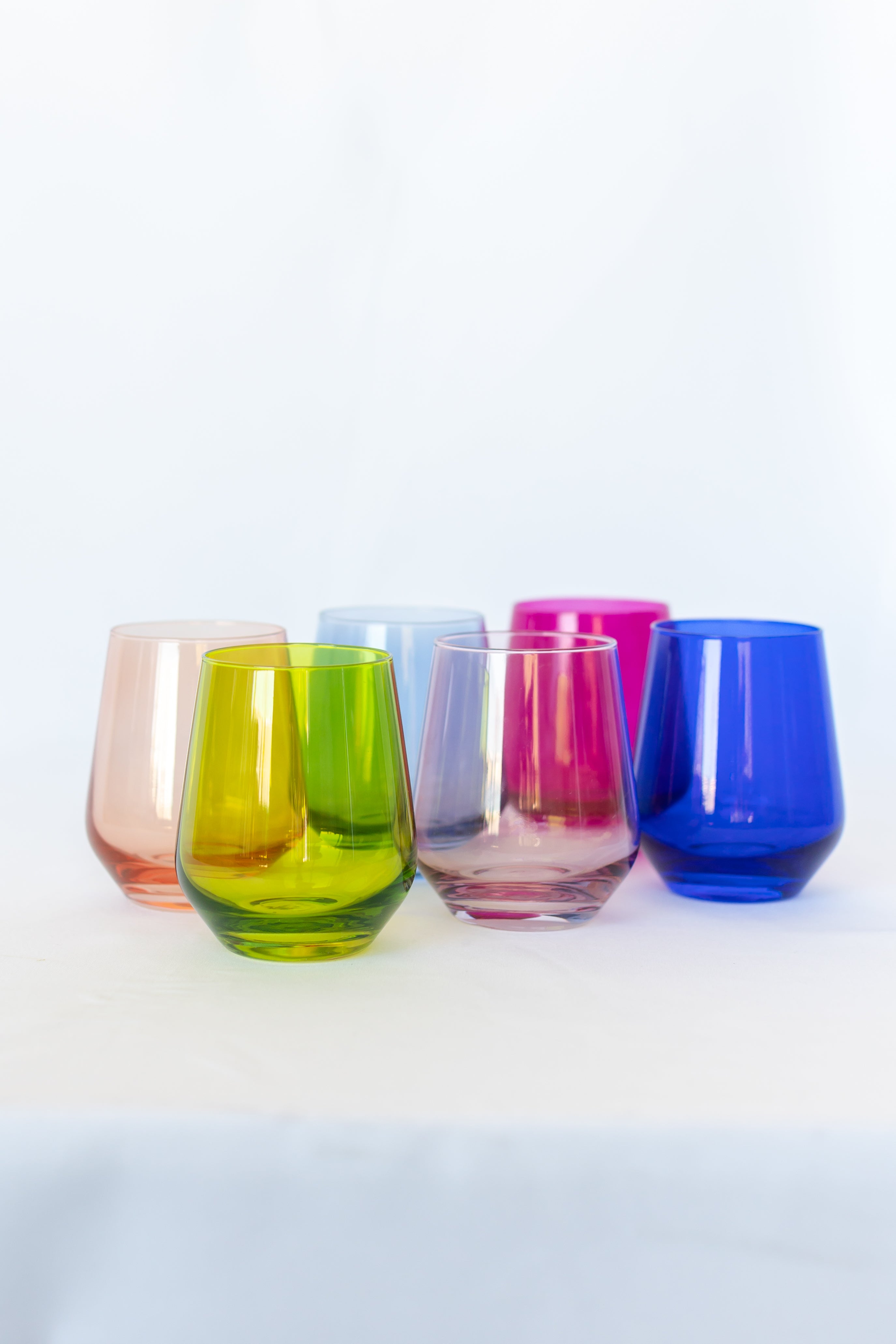 Estelle Colored Glass Estelle Colored Wine Stemless Set of 6 (Mixed Set) - view 2