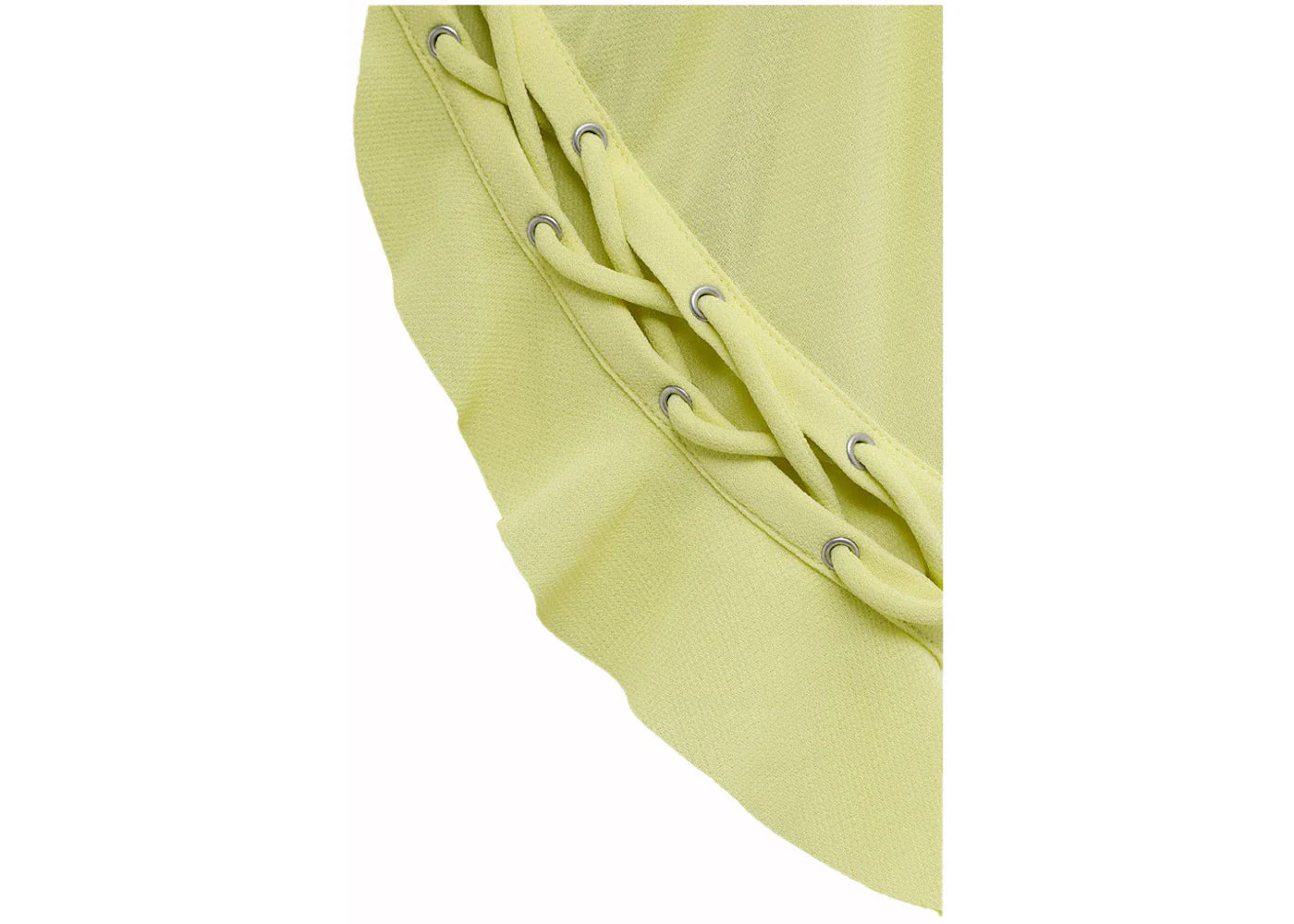 Acne Studios Asymmetric Ruffle Dress Acid Yellow Cyi - view 2