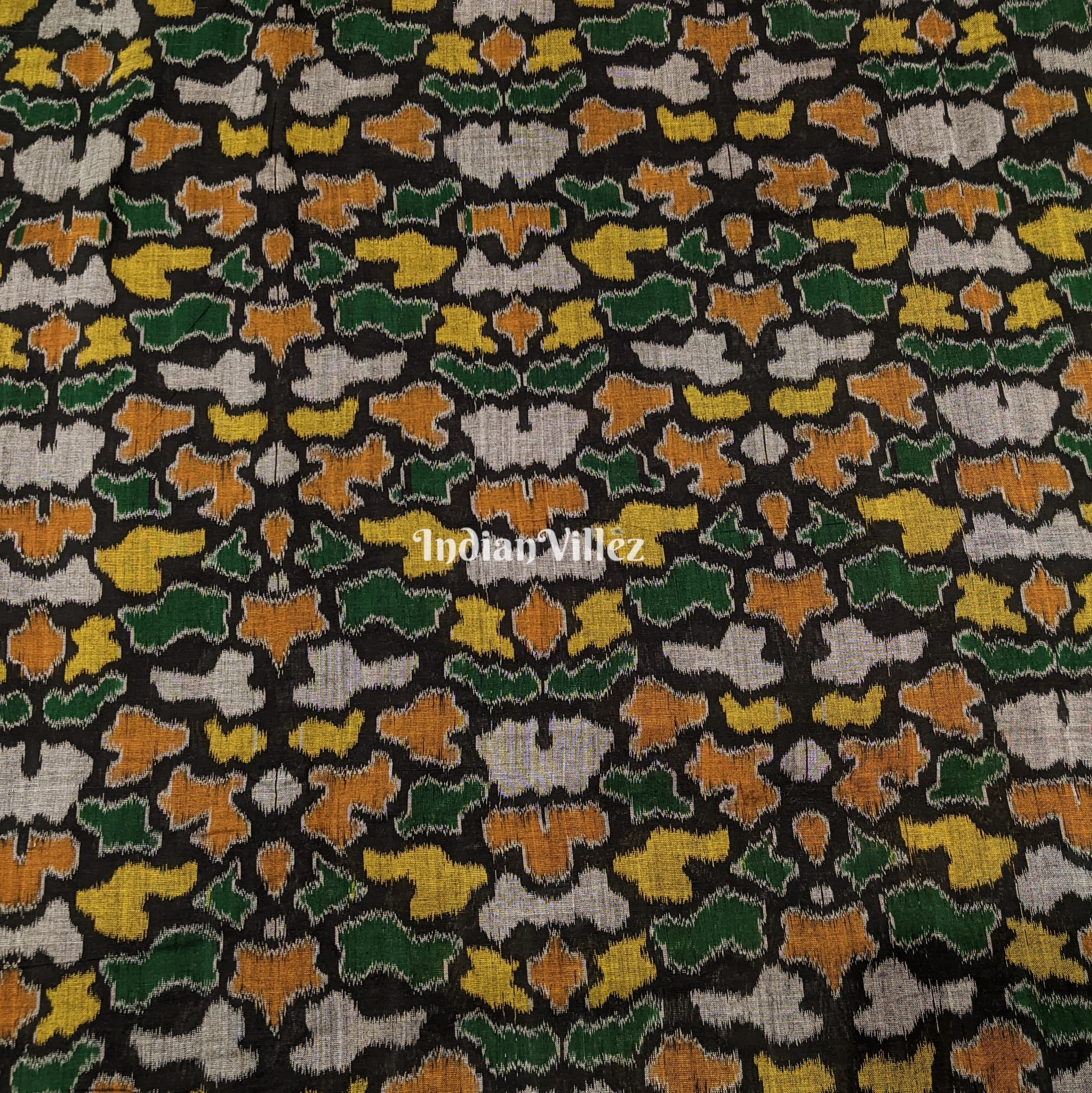 IndianVillèz Multicolor Odisha Ikat Sambalpuri Cotton Fabric - view 2