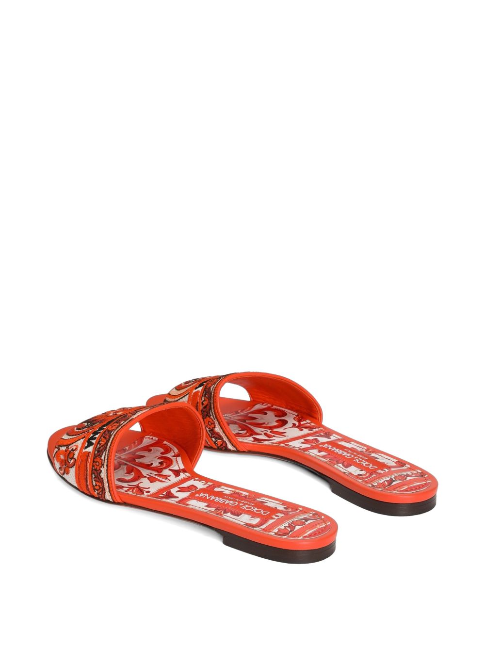 Dolce & Gabbana Sandals ORANGE – Cotton 77%, Lambskin 23% - view 2