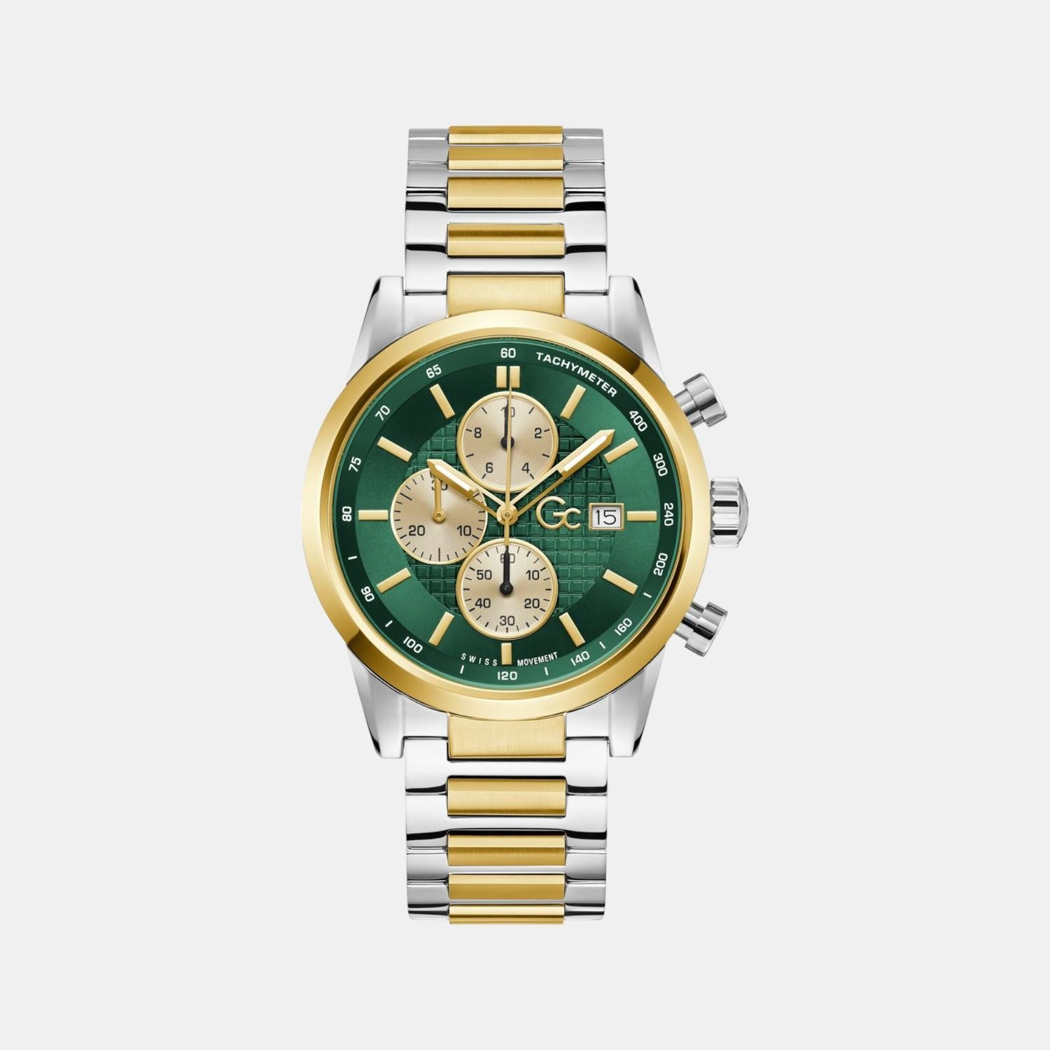 GC Gallant Men Quartz Green Dial Chronograph Stainless Steel Watch Z61002G9