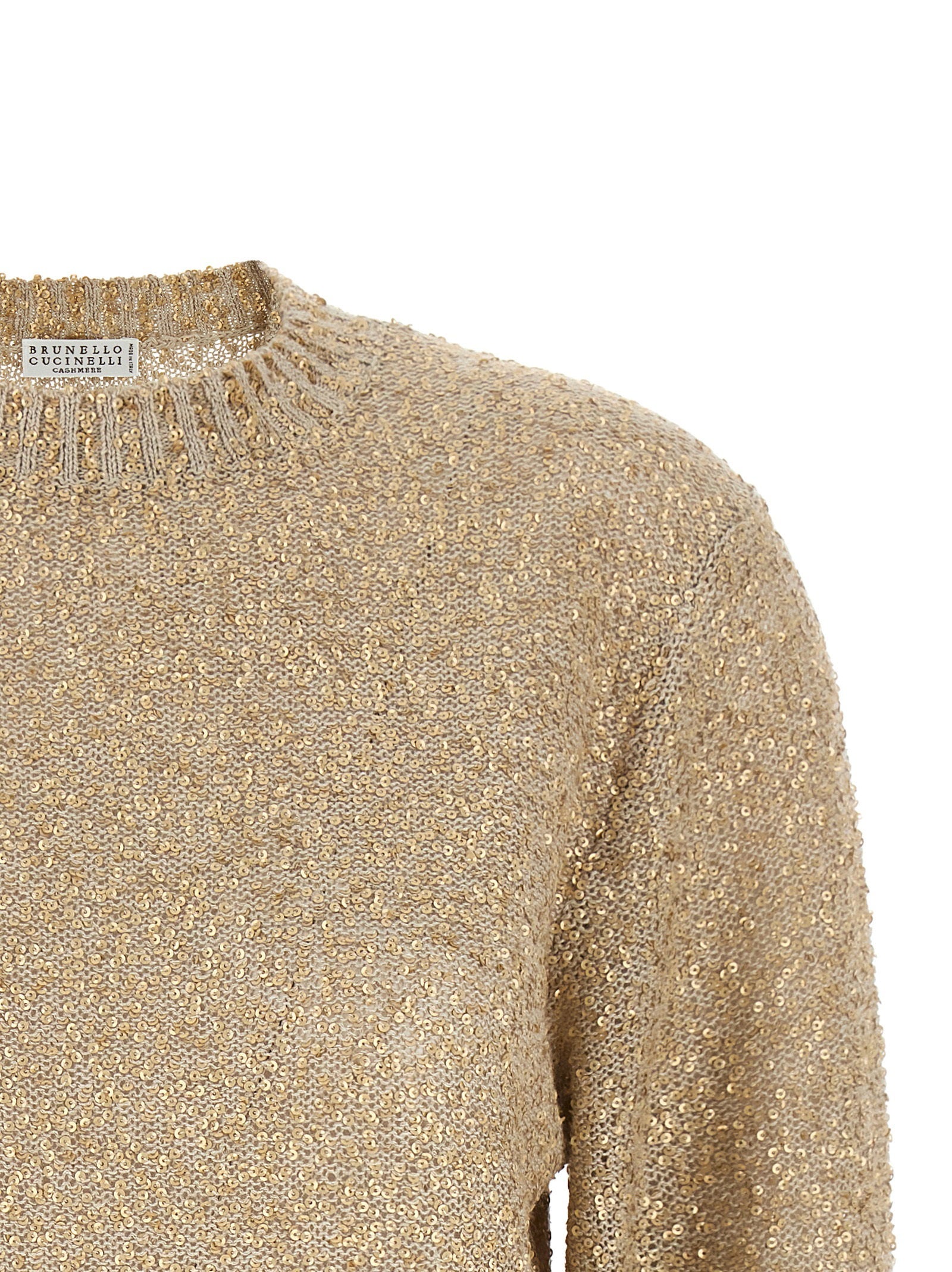 Brunello Cucinelli Micro Sequin Sweater – 60% li, 28% ws, 12% se - view 3
