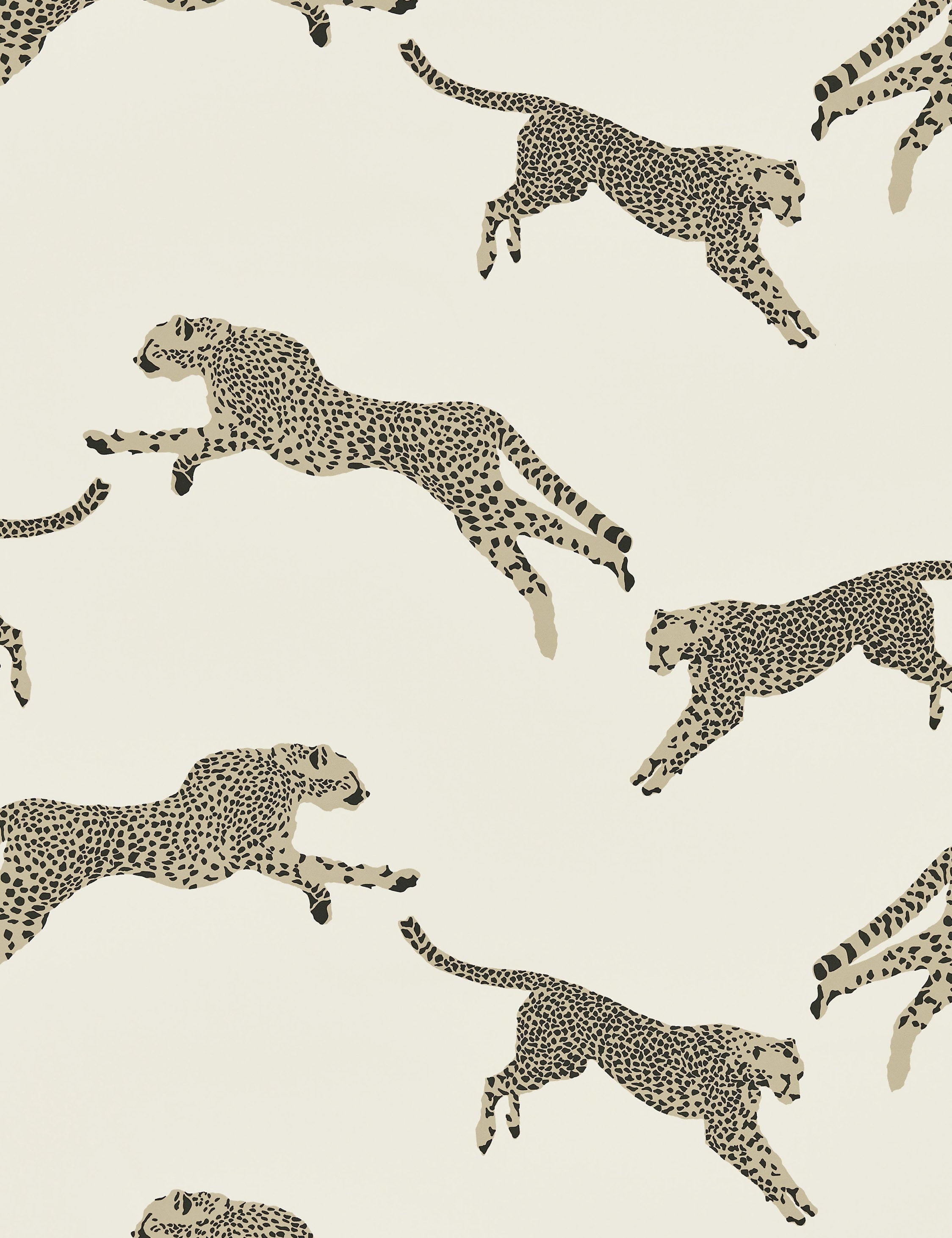 Lulu and Georgia Leaping Cheetah Cotton Fabric by Scalamandre - view 2