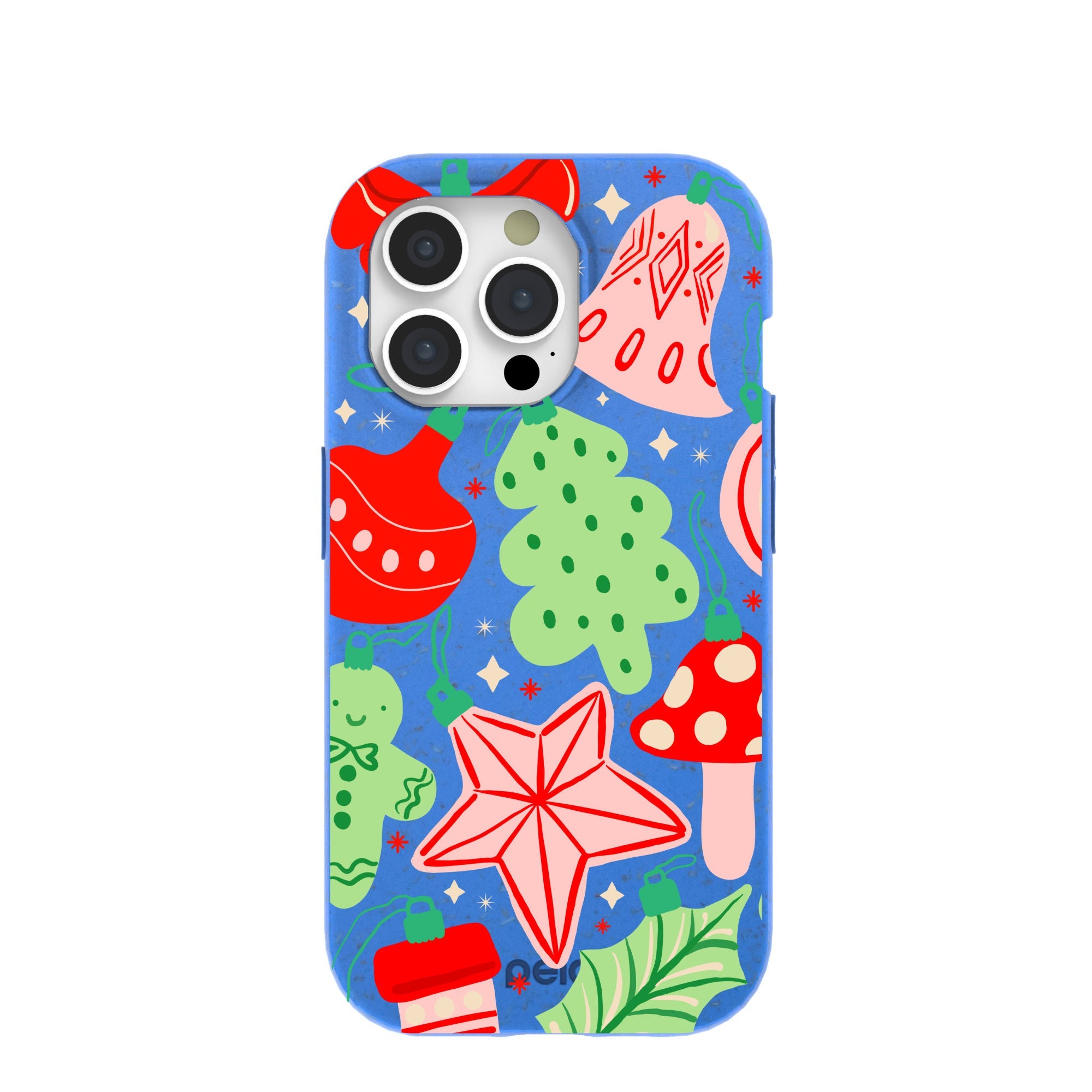 BlackTree Electric Blue Festive Flair iPhone 15 Pro Case