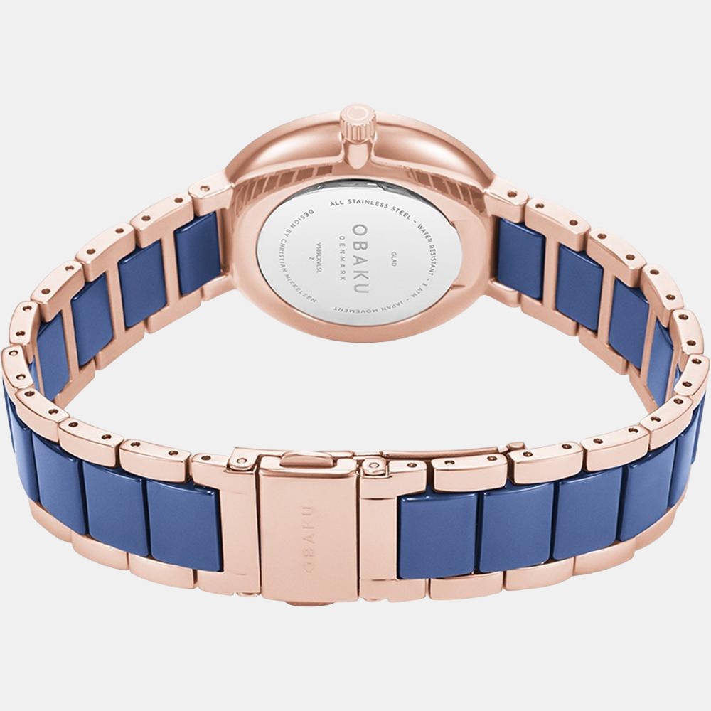 Obaku Glad Sunset Women Quartz Two Tone Dial Analog Stainless Steel Watch V189LXVLSL - view 2