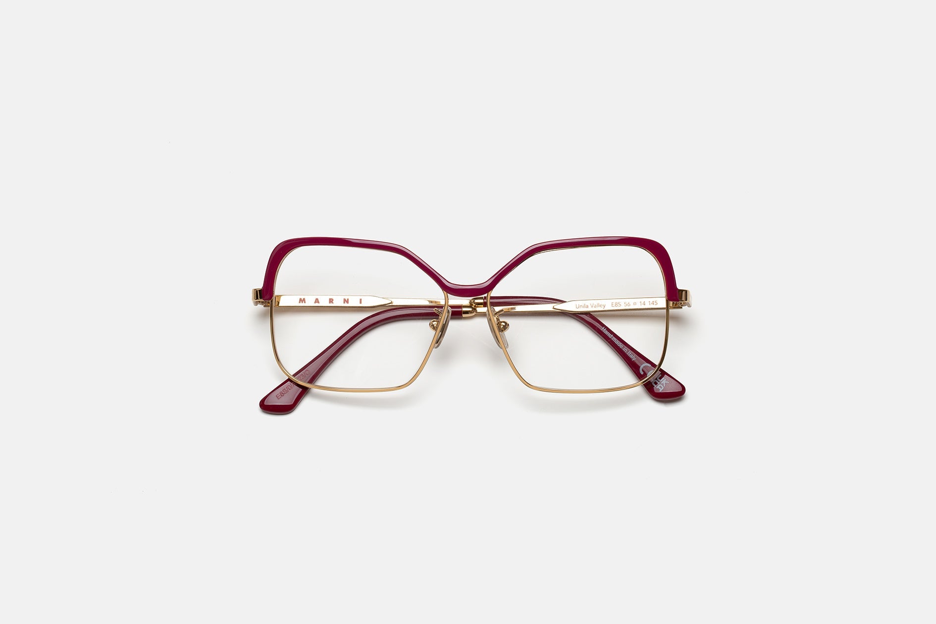 MARNI Unila Valley Optical Burgundy Gold