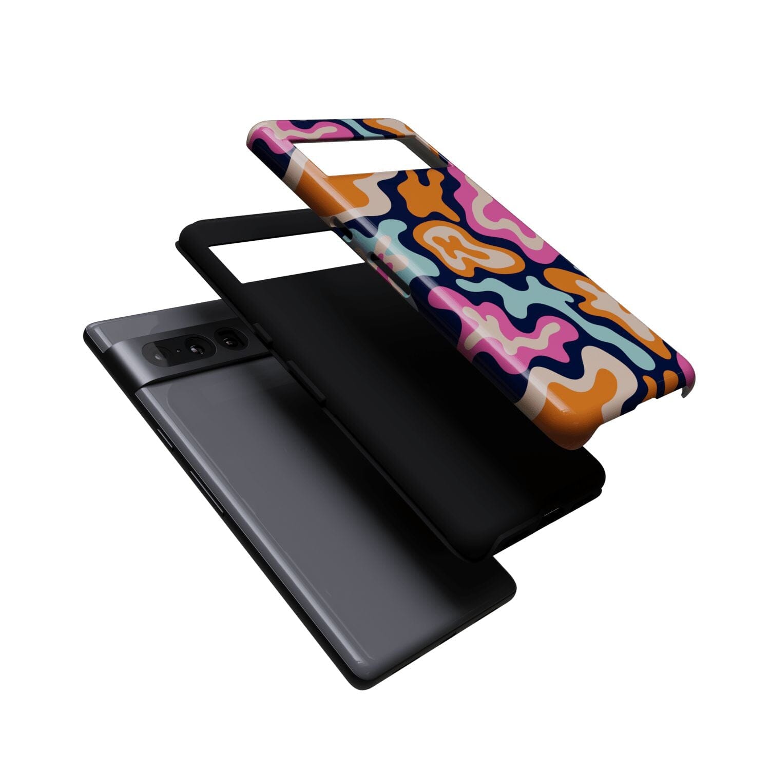 Casetry Midnight Color Splash | Abstract Retro Google Pixel Case - view 12