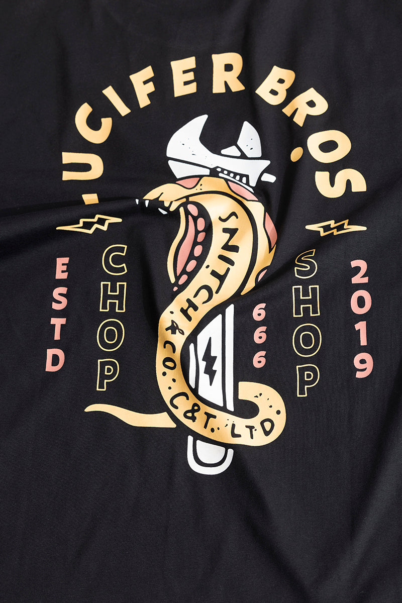 SNITCH Lucifer Bros Black Oversized T-Shirt - view 8