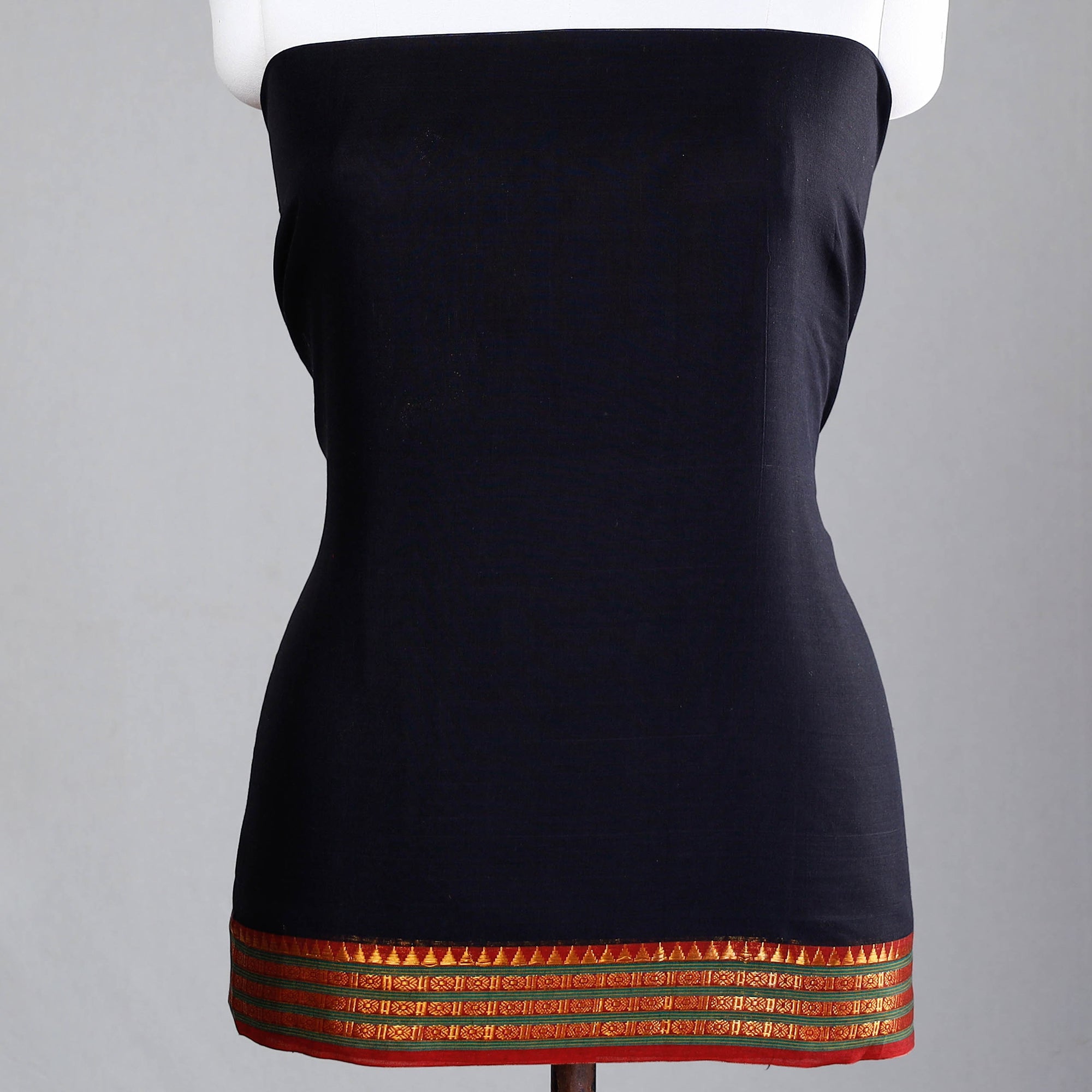 SOUTH KARGHA Black - 3pc Cotton Dharwad Dress Material 04 - view 3