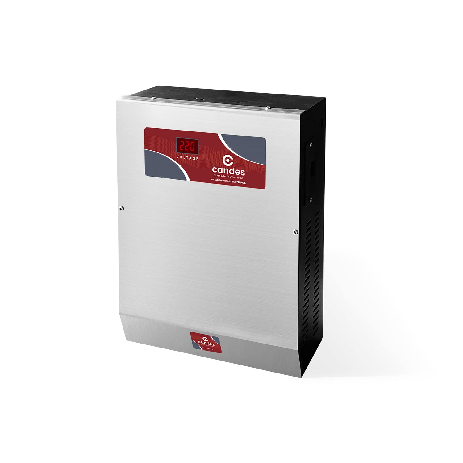 Candes Supreme 2Kva Voltage Stabilizer for 0.5 Ton AC/Air Cooler/Deep Freezer/Washing Machine/Microwave Oven/Tread Mill (Working Range - 90V-290V) Red