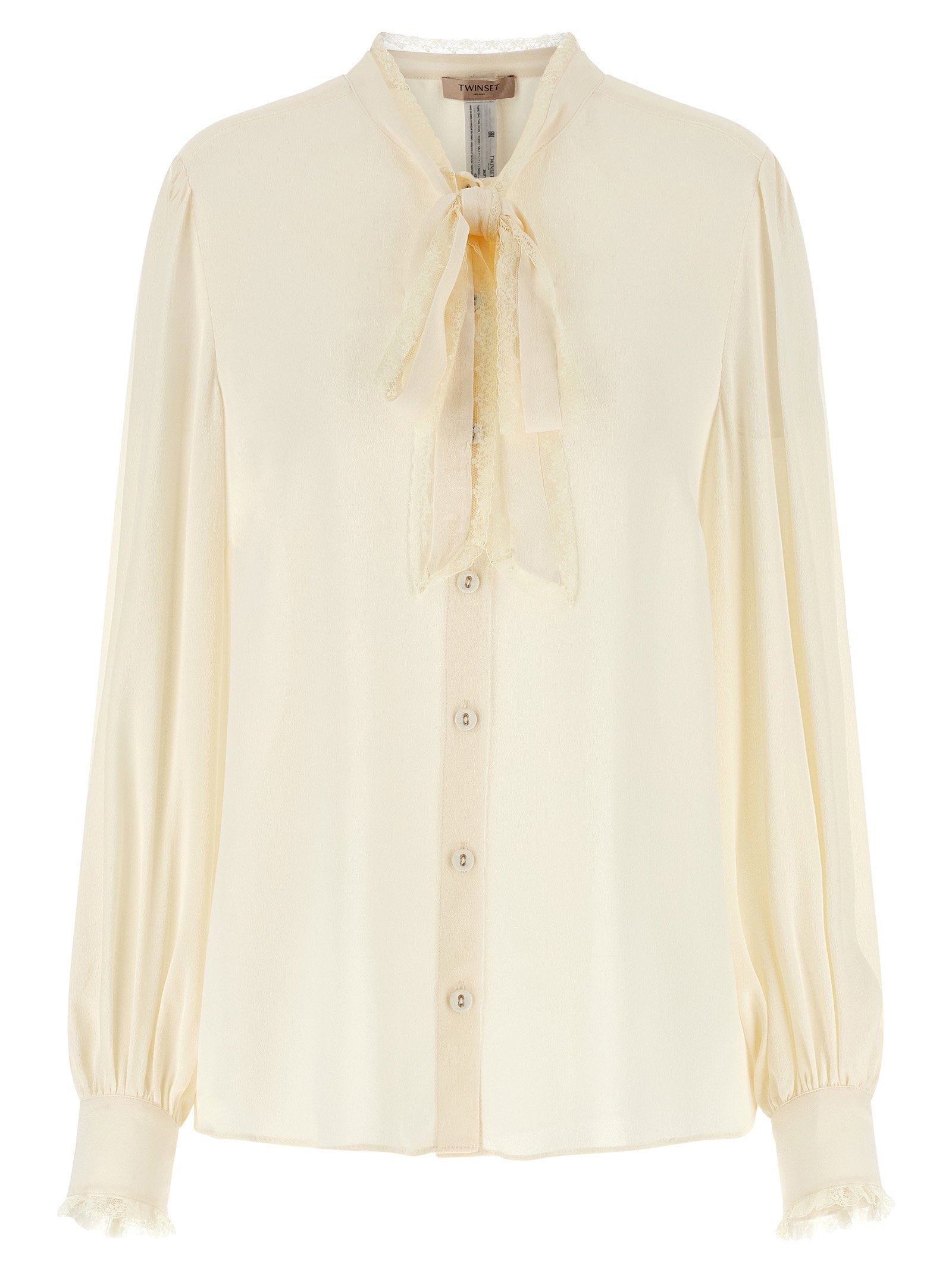 Twin Set Lace Insert Shirt – 100% viscose