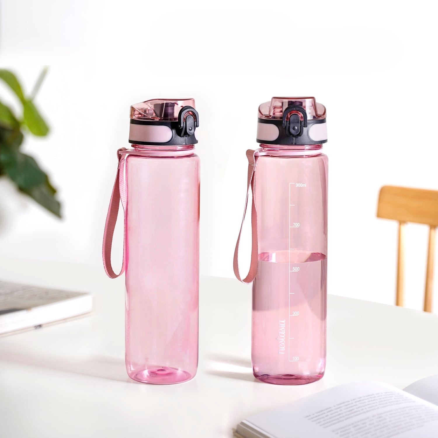 Nestasia Aqualite Spillproof Water Bottle Set Of 2 Coral Sunset 1150ml
