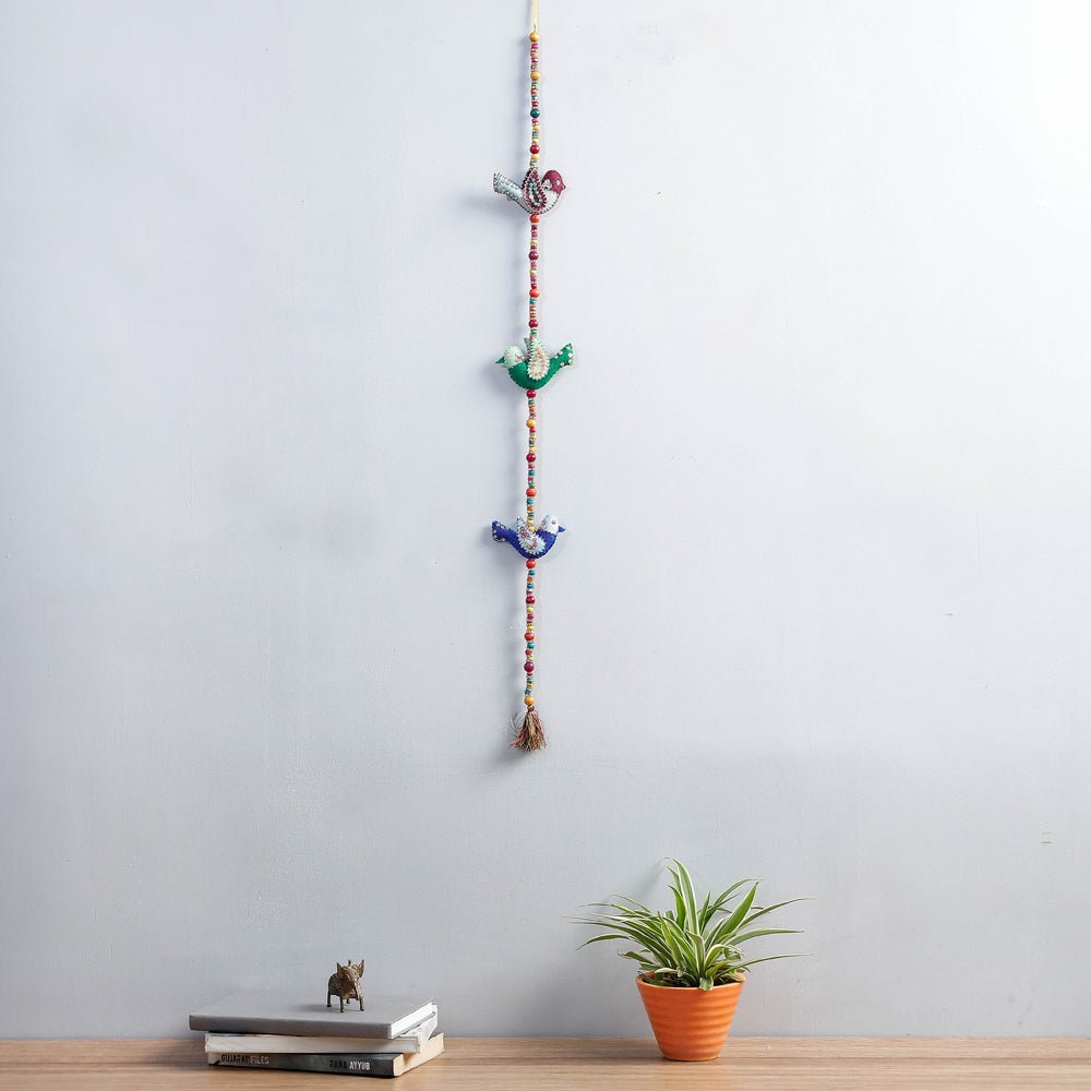 Felt beadwork wall – WITH LOVE BY KANIKA Bird - Handmade Felt & Beadwork Wall Hanging