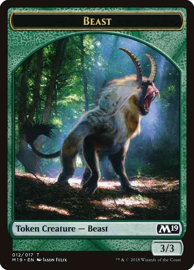 Beast token 12 – Magic Beast Token [12] [Core Set 2019 Tokens] [Non-Foil]