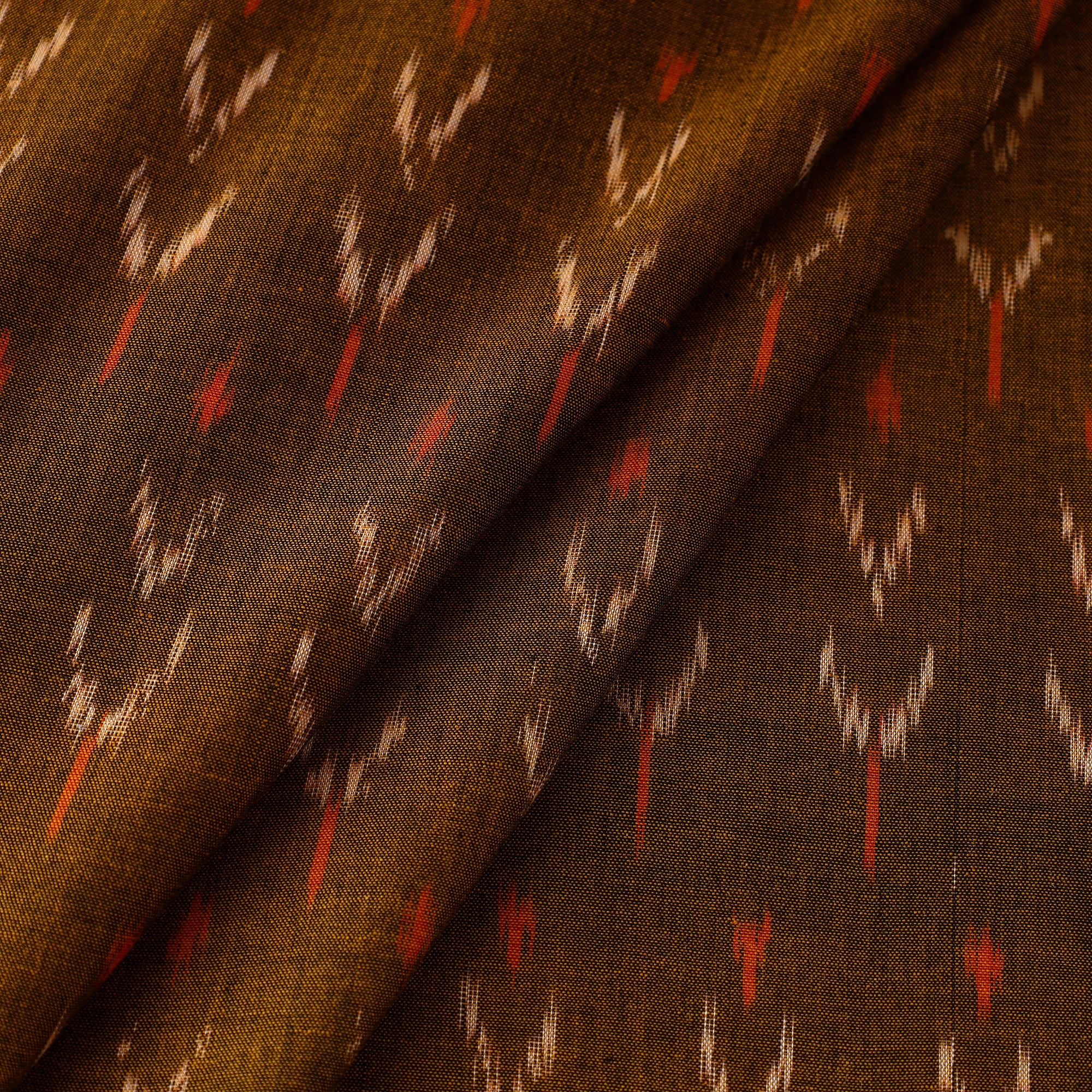 SOUTH KARGHA Brown - Mercerised Cotton Pochampally Ikat Fabric 15 - view 2