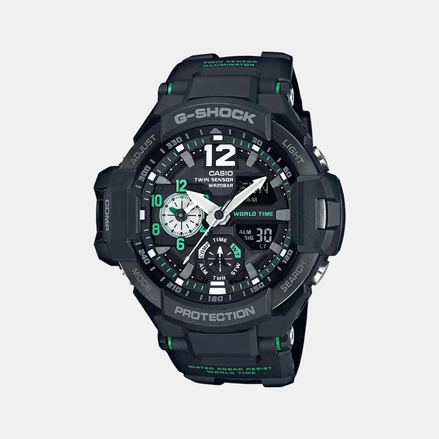 Casio G-Shock Men Quartz Black Dial Analog-Digital Resin Watch G595