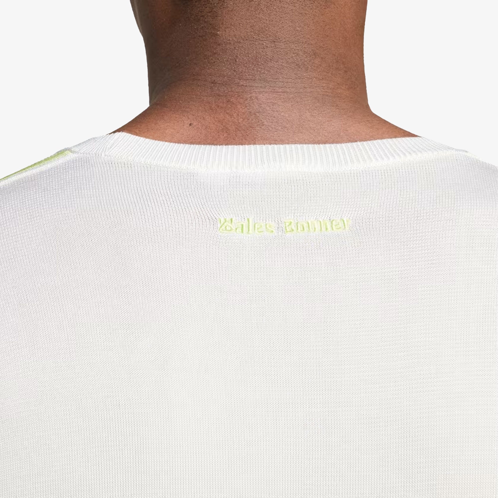 Adidas Originals | WALES BONNER KNIT LONG SLEEVE TEE { CHALK WHITE/SEMI FROZEN YELLOW - view 6