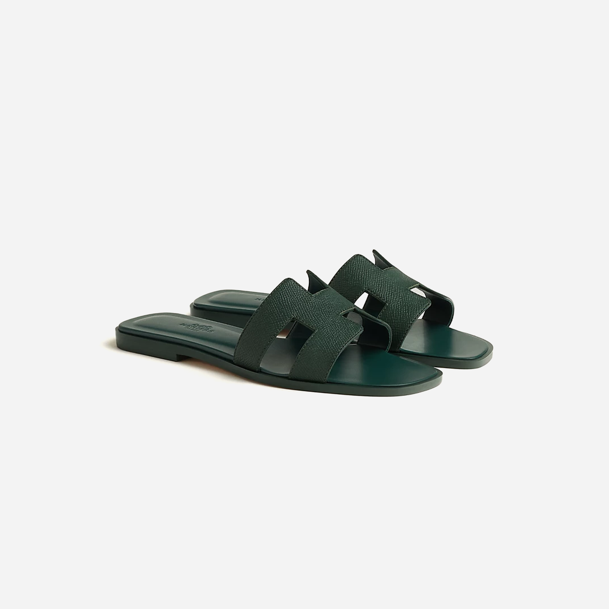 Hermes Oran sandal Vert Bouteille - view 2