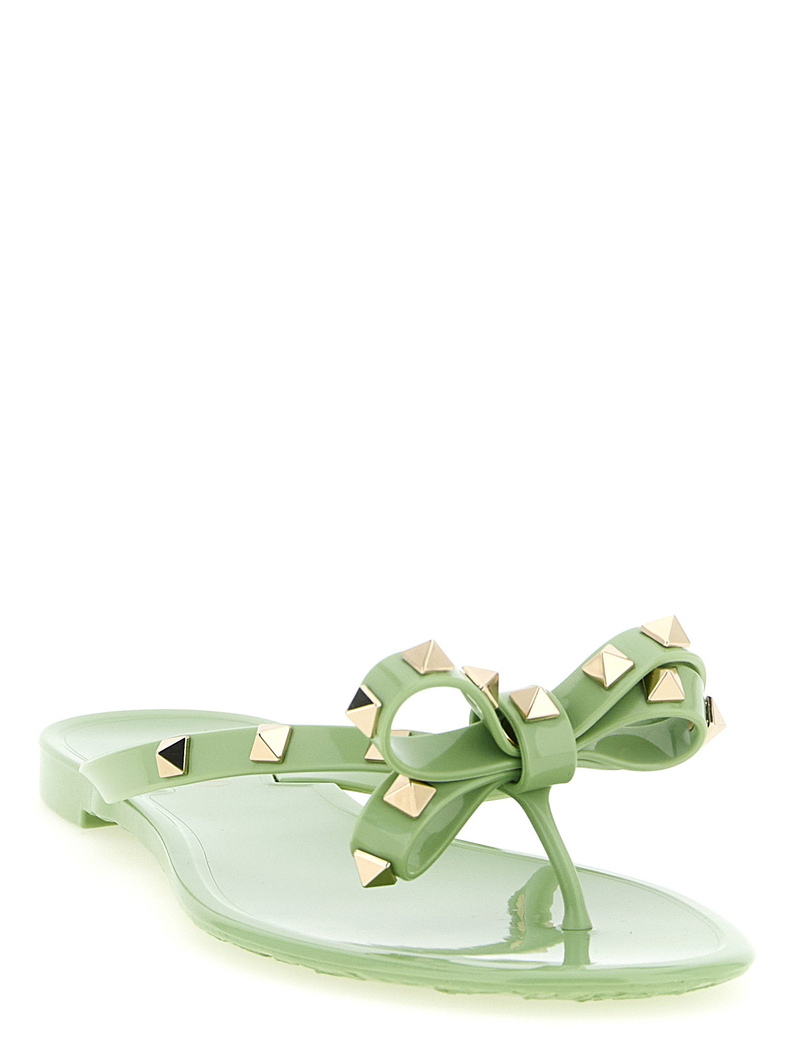 Valentino Garavani Pm Thong Rockstud Sandals – 100% pv - view 2