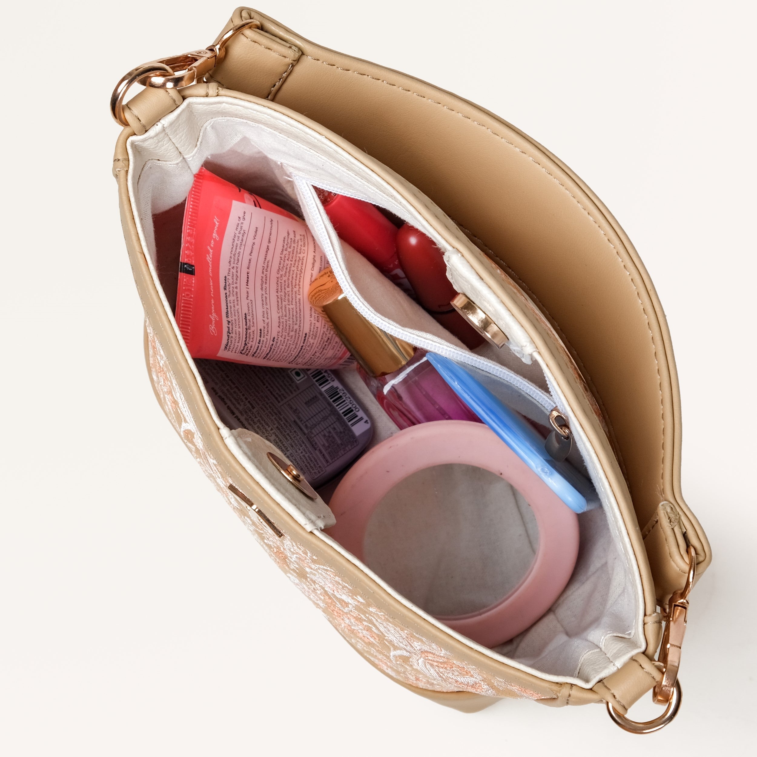 Nestasia Eden Beige Bucket Handbag For Women - view 4