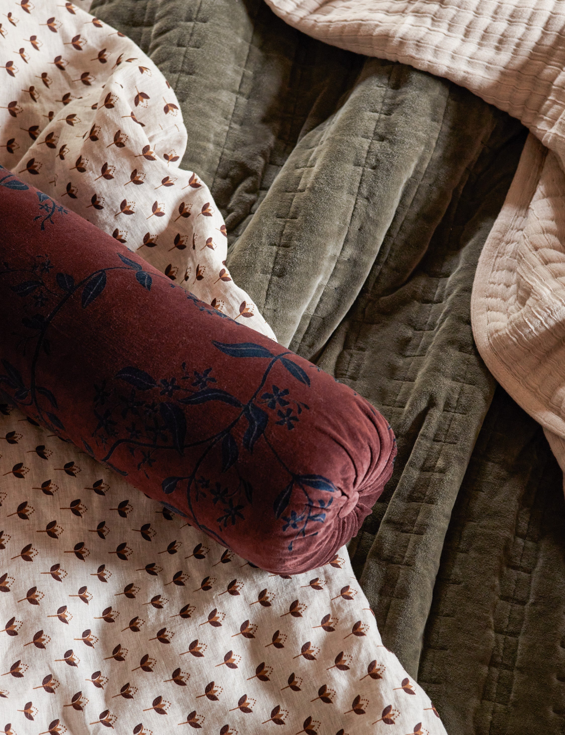 Lulu and Georgia Carmine Velvet Pillow – Sangria - view 10