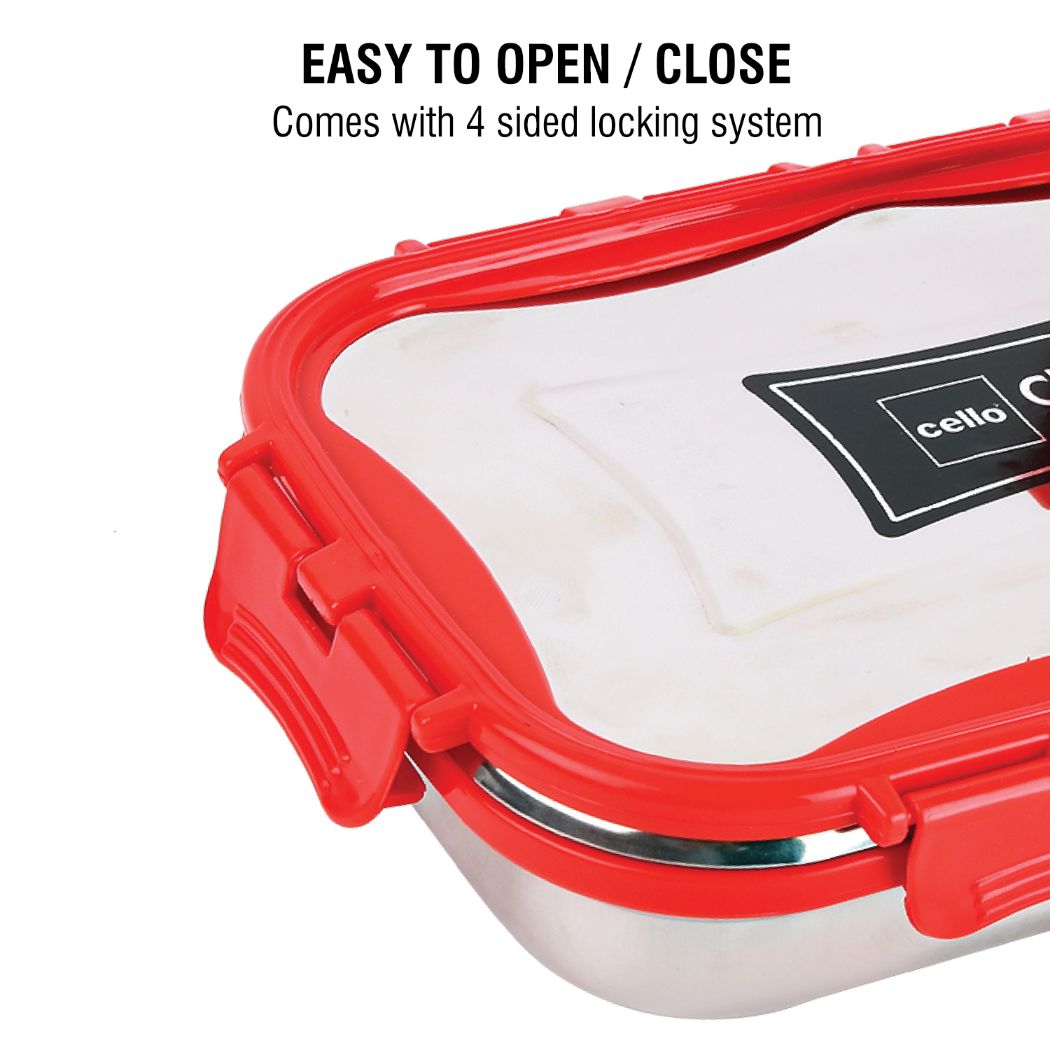 Cello Click It Stainless Steel Lunch Box, Big - view 8