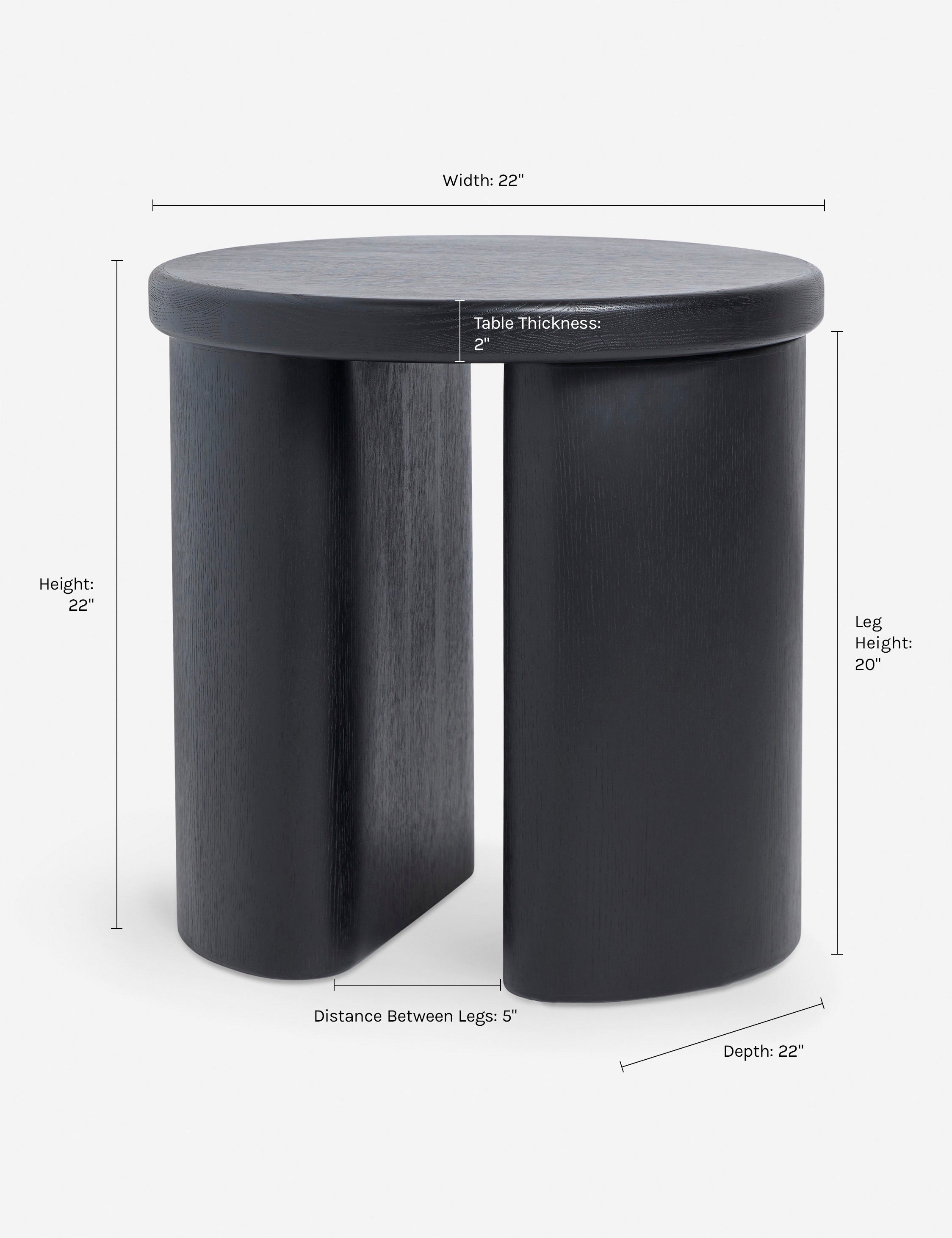 Lulu and Georgia Olga Round Side Table – Black - view 8