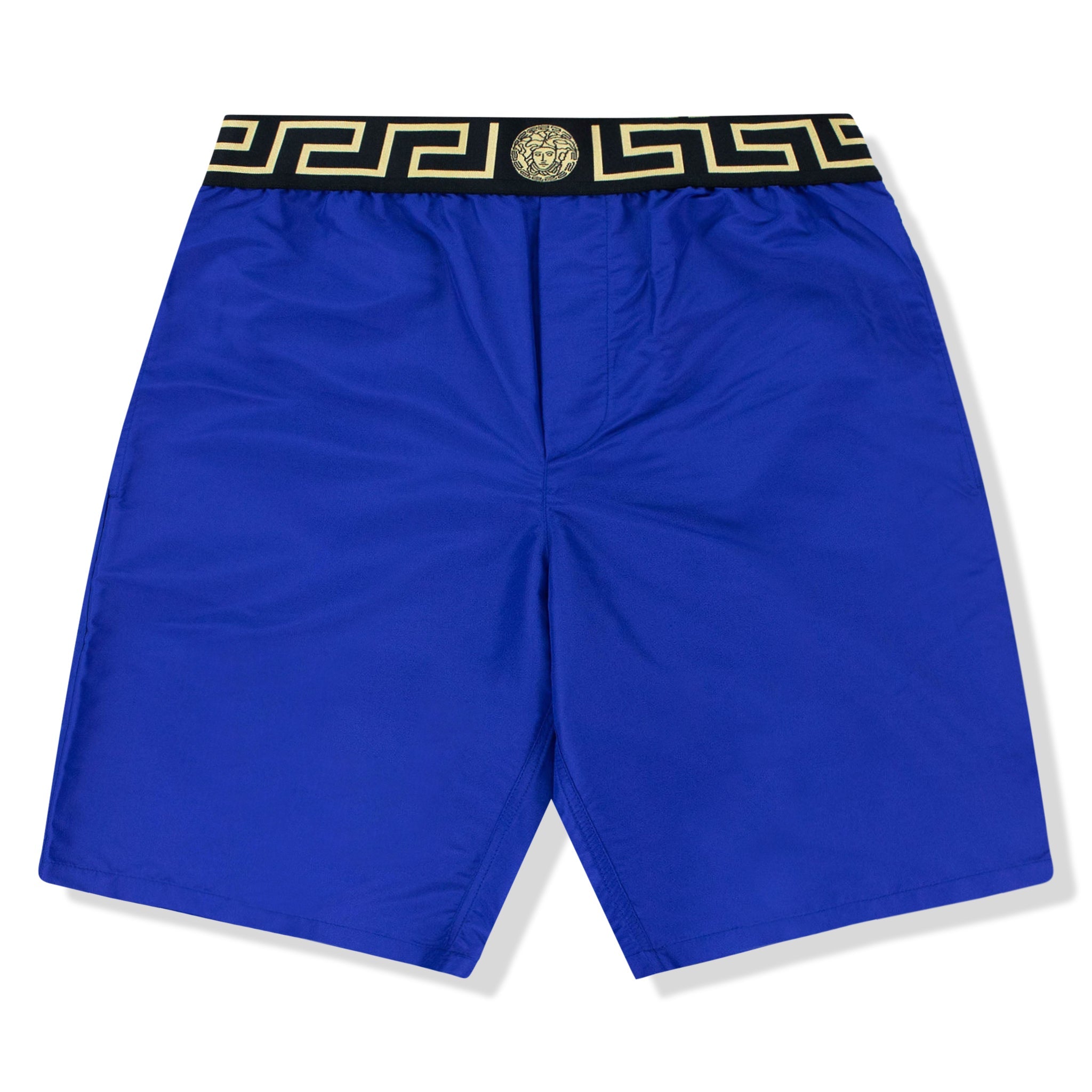Versace Greca Border Swim Shorts Blue