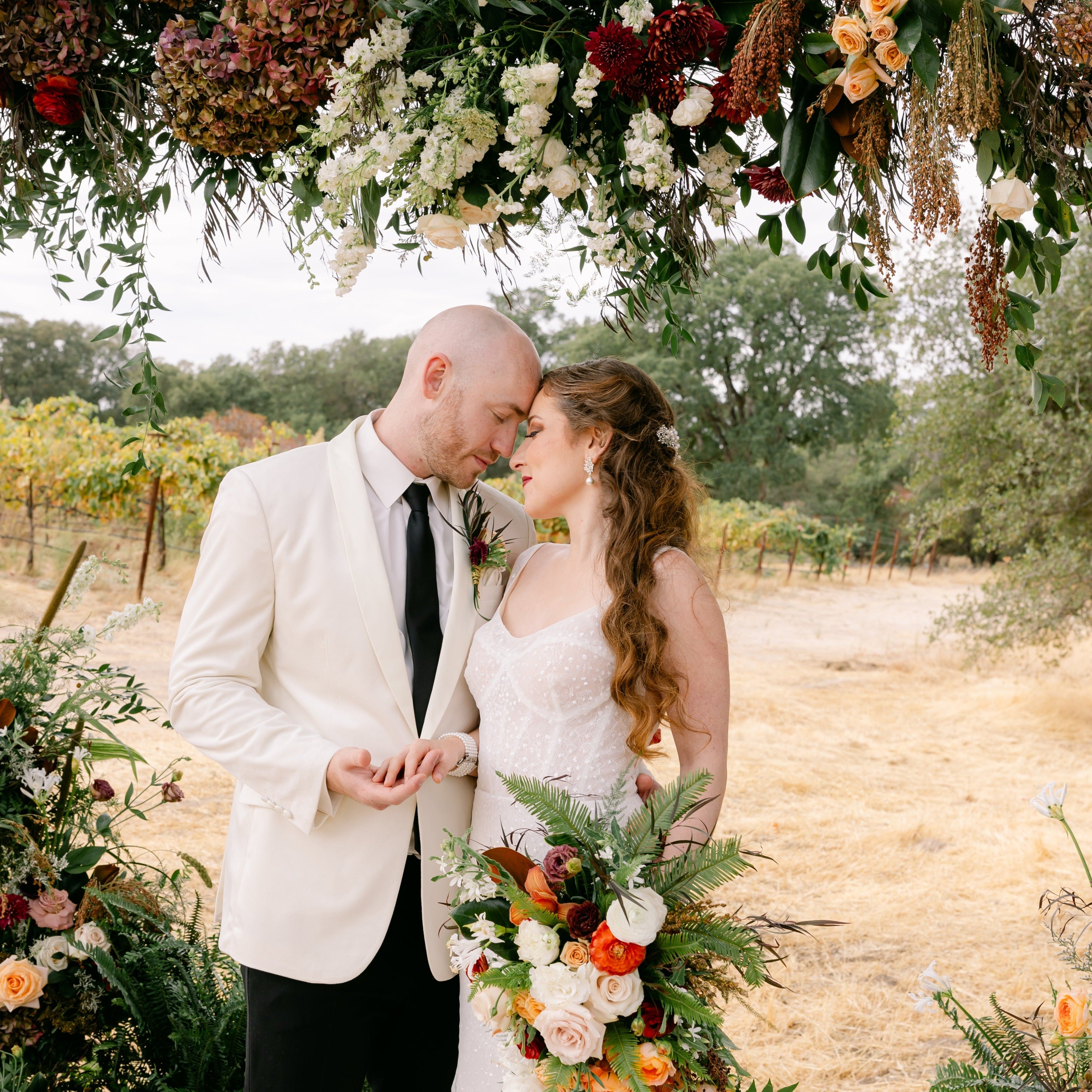 fiftyflowers.com Dusty Orange and Green Oasis Styled Shoot - view 4