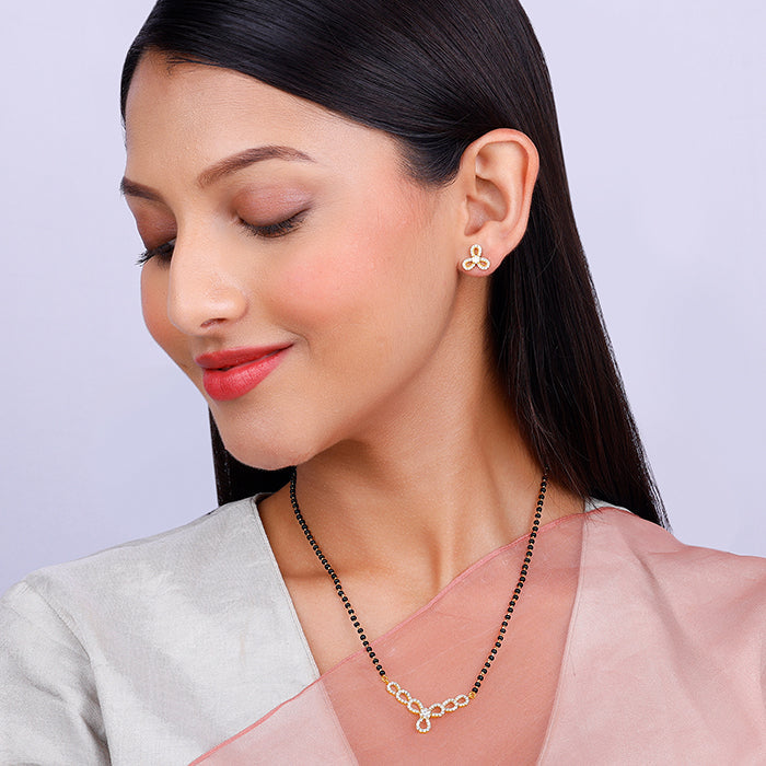 GIVA Jewellery Golden Trifecta Love Mangalsutra Set - view 3