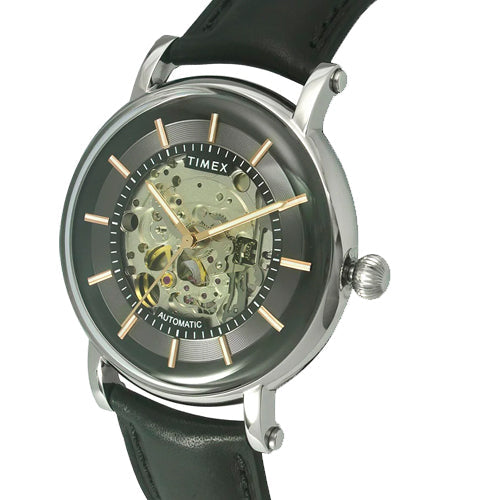 Timex E Class Men's Black Dial Round Case Automatic Function Watch 44mm TWEG16716 - view 2