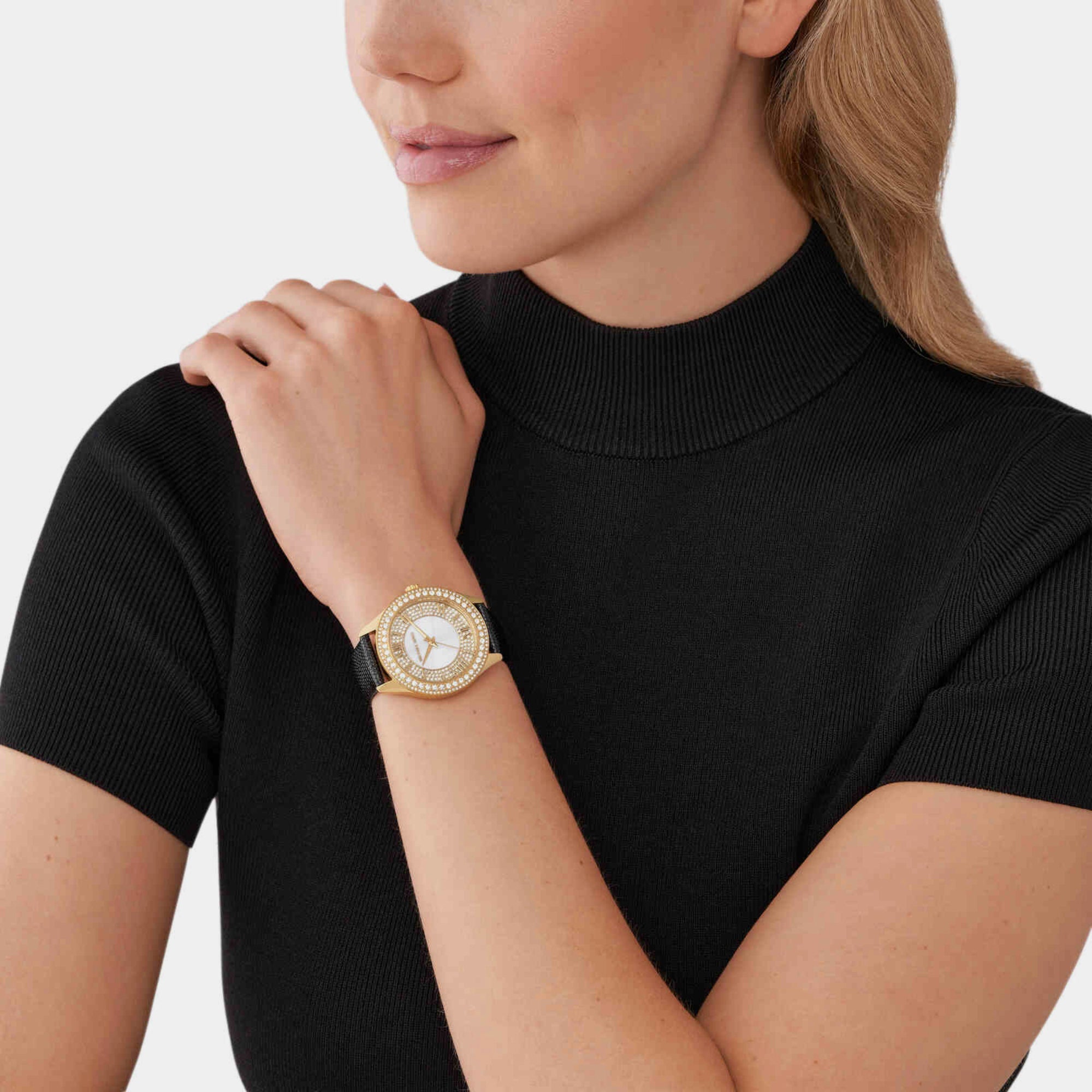 Michael Kors Harlowe Women Quartz White Dial Analog Leather Watch MK2988 - view 3