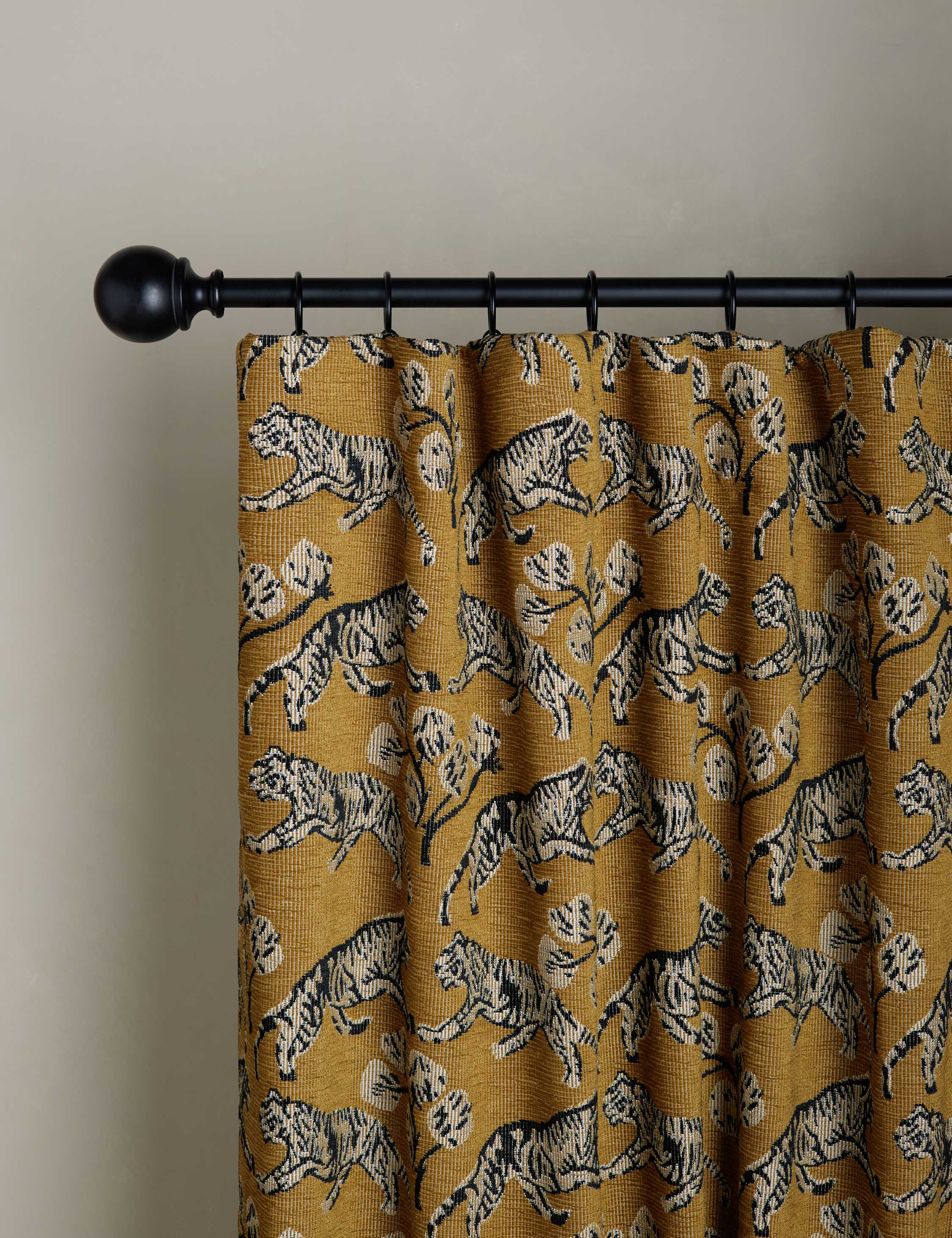Lulu and Georgia Tiger Jacquard Curtain Panel by Sarah Sherman Samuel - view 3