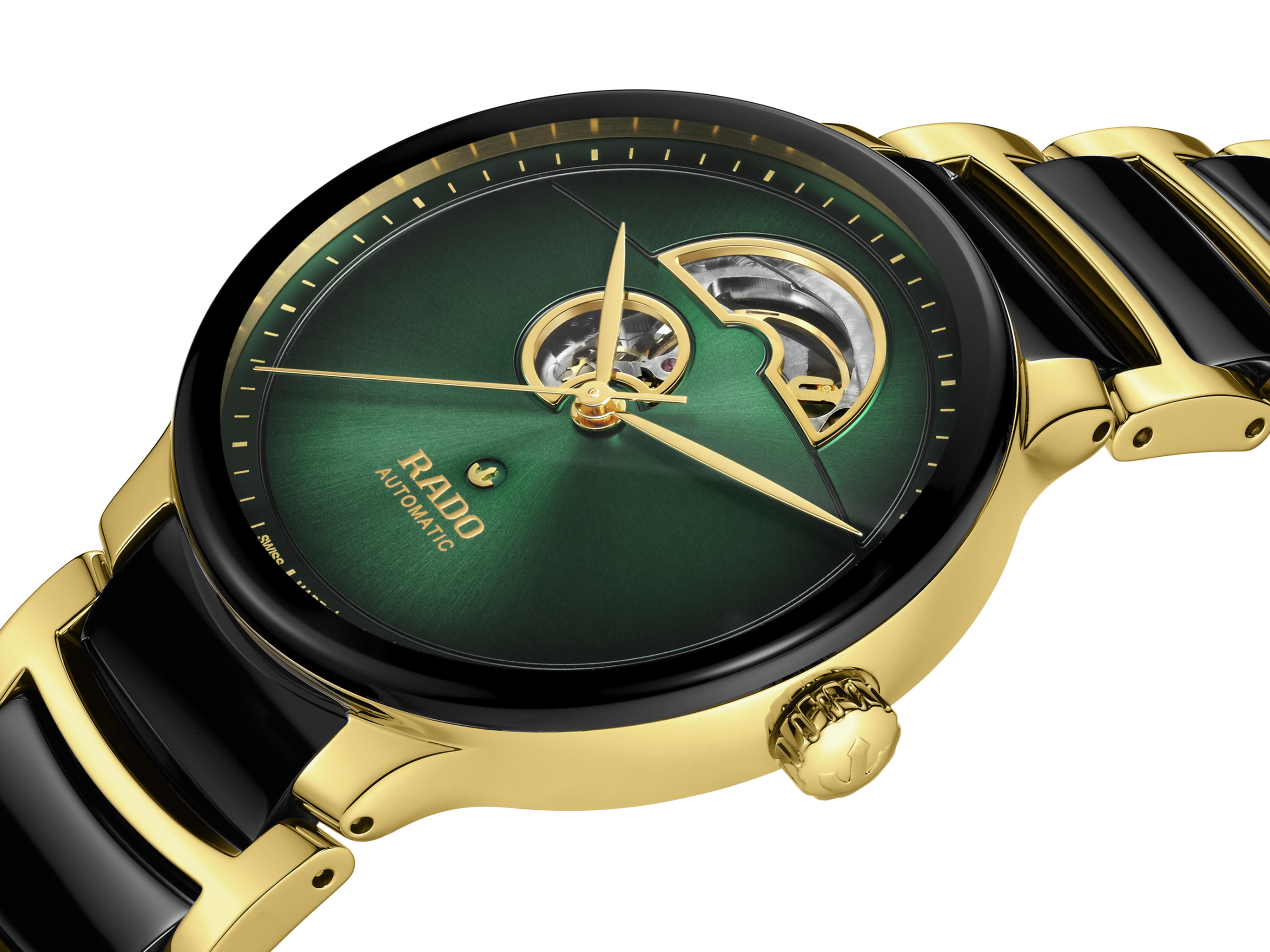 Centrix black green – Rado Centrix Black & Green Dial Unisex 39.5mm