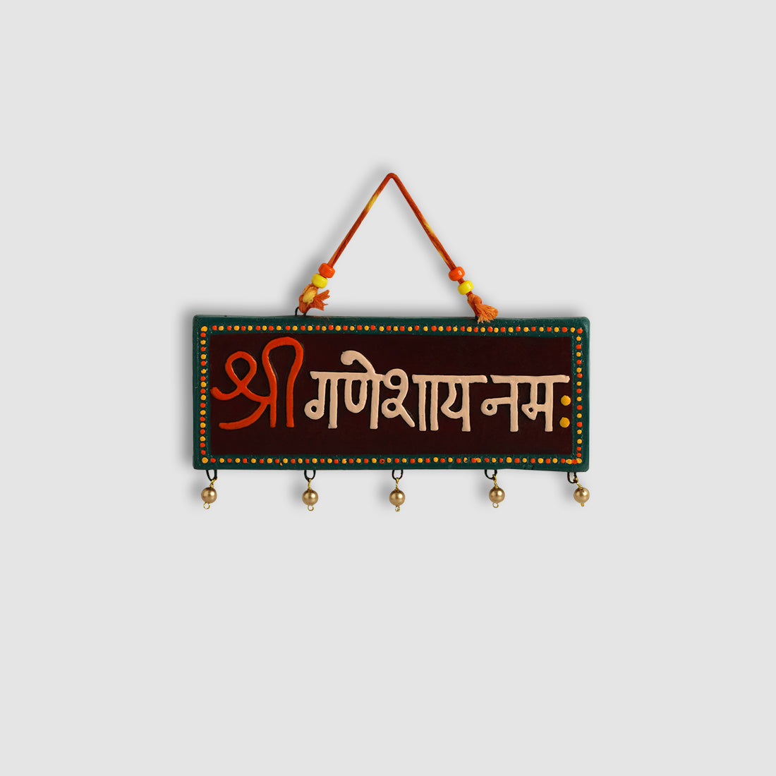 EXCLUSIVELANE 'Ganesha Mantra' Terracotta Wall Hanging Decor (Shree Ganeshay Namah) - view 2