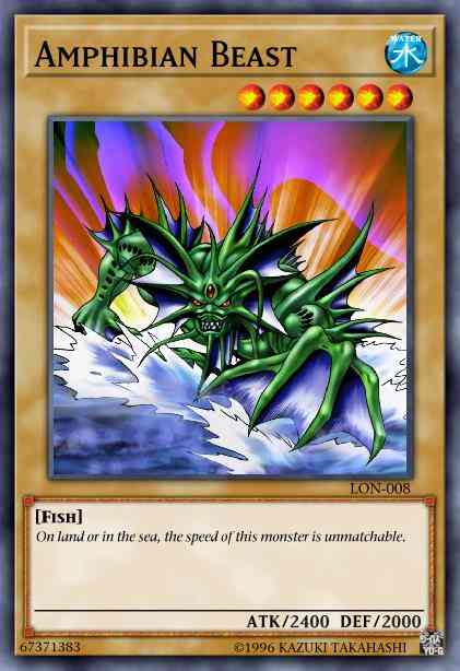 Yu-Gi-Oh! Amphibian Beast - LON-008 - Rare - Unlimited